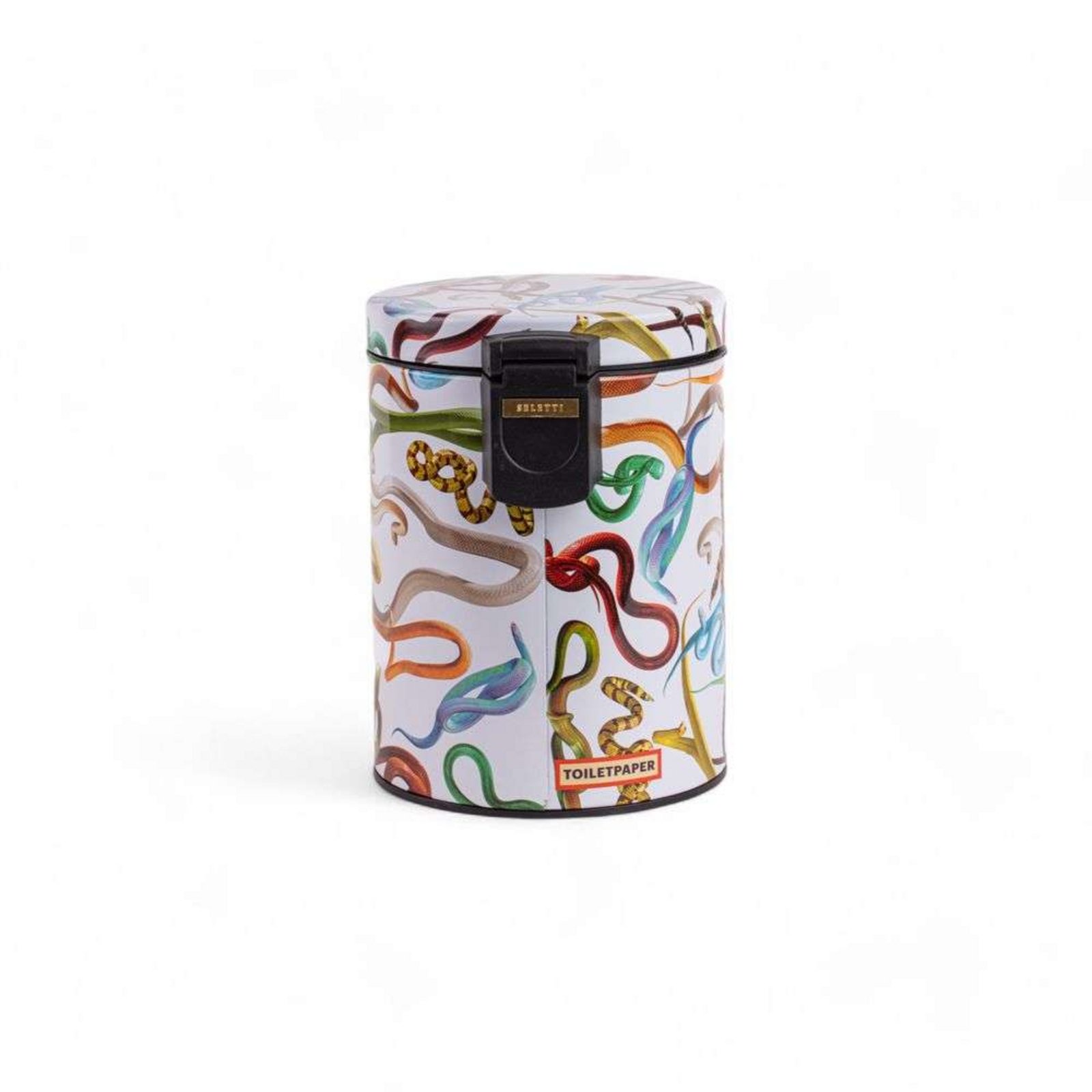 Snakes Toiletpaper Home Dustbin Ø20,5xH27,5 Alb/Multicolor - Seletti