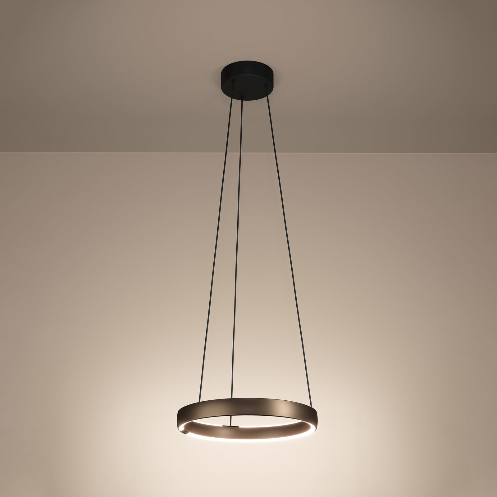 Suspension LED Trabuco, marron, Ø 80 cm CCT - Stars of Light