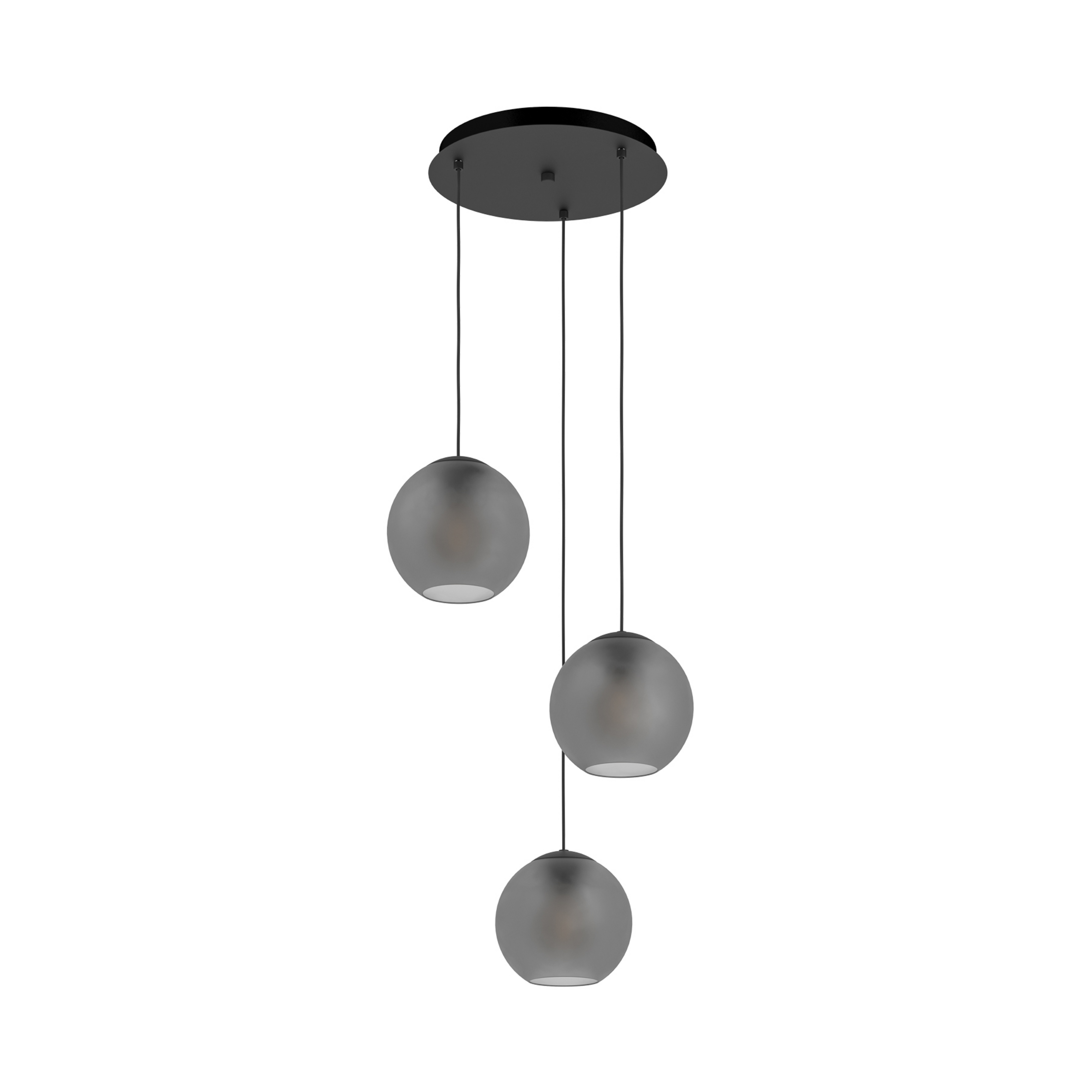 Arangona Hängeleuchte, grau, Ø 46 cm 3-flg. - Stars of Light
