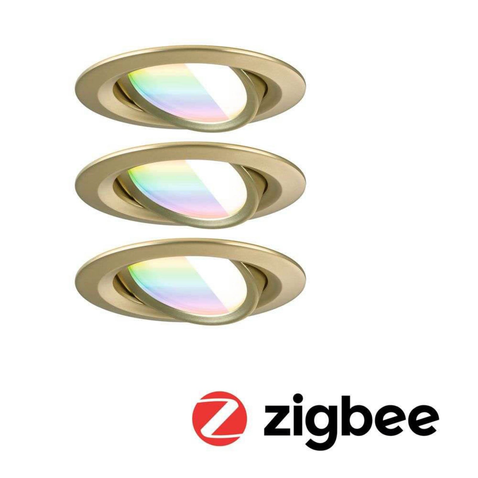 Nova Coin Smart inbyggnadslampa guld Ø 8,4 cm RGBW 3-pack – Paulmann - Vardagsrum - Aluminium | Produkter - Spotlights - Inbyggdasspot | Lampspecialisterna