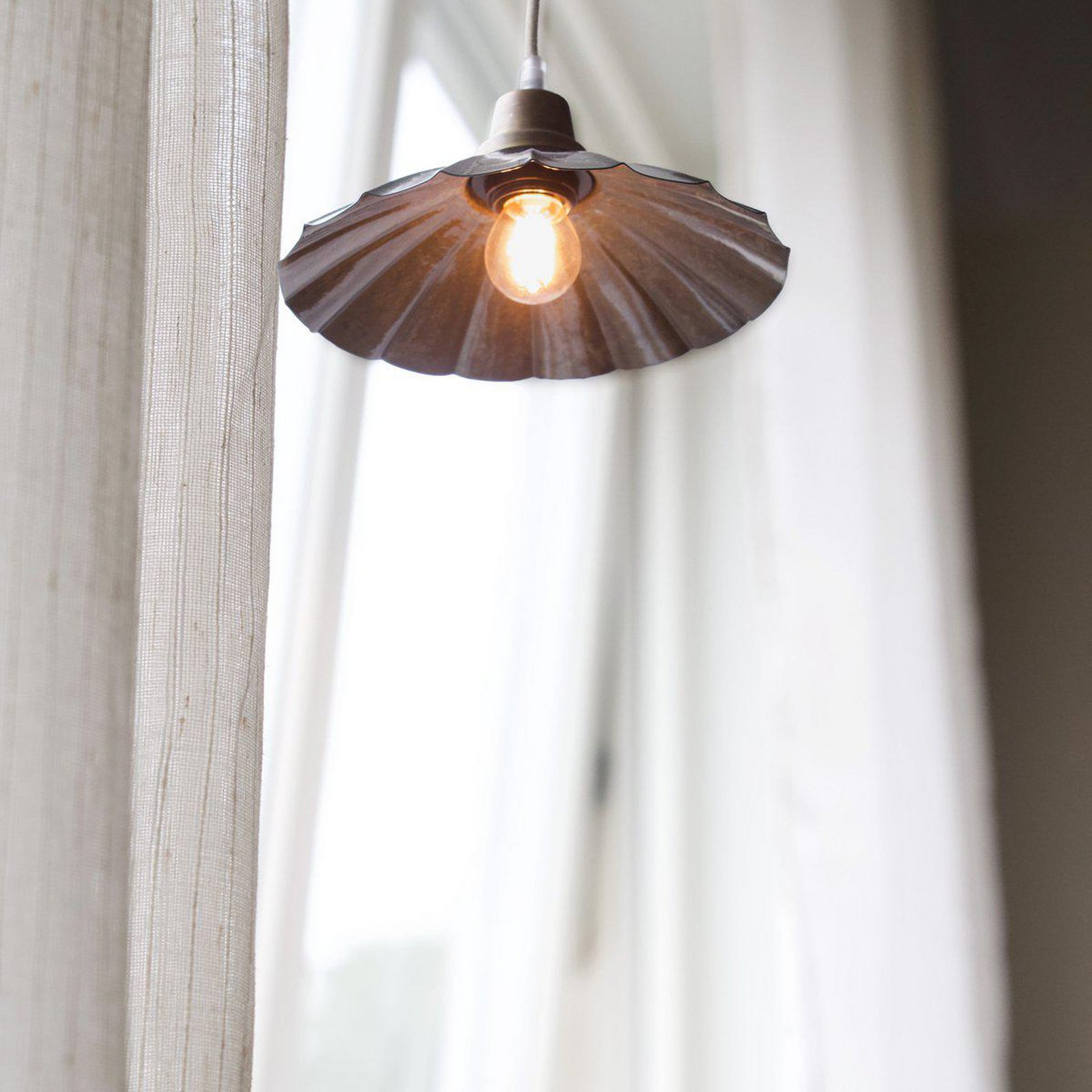 PR Home Hängeleuchte Ester, blau, Ø 24 cm, Stecker, E27