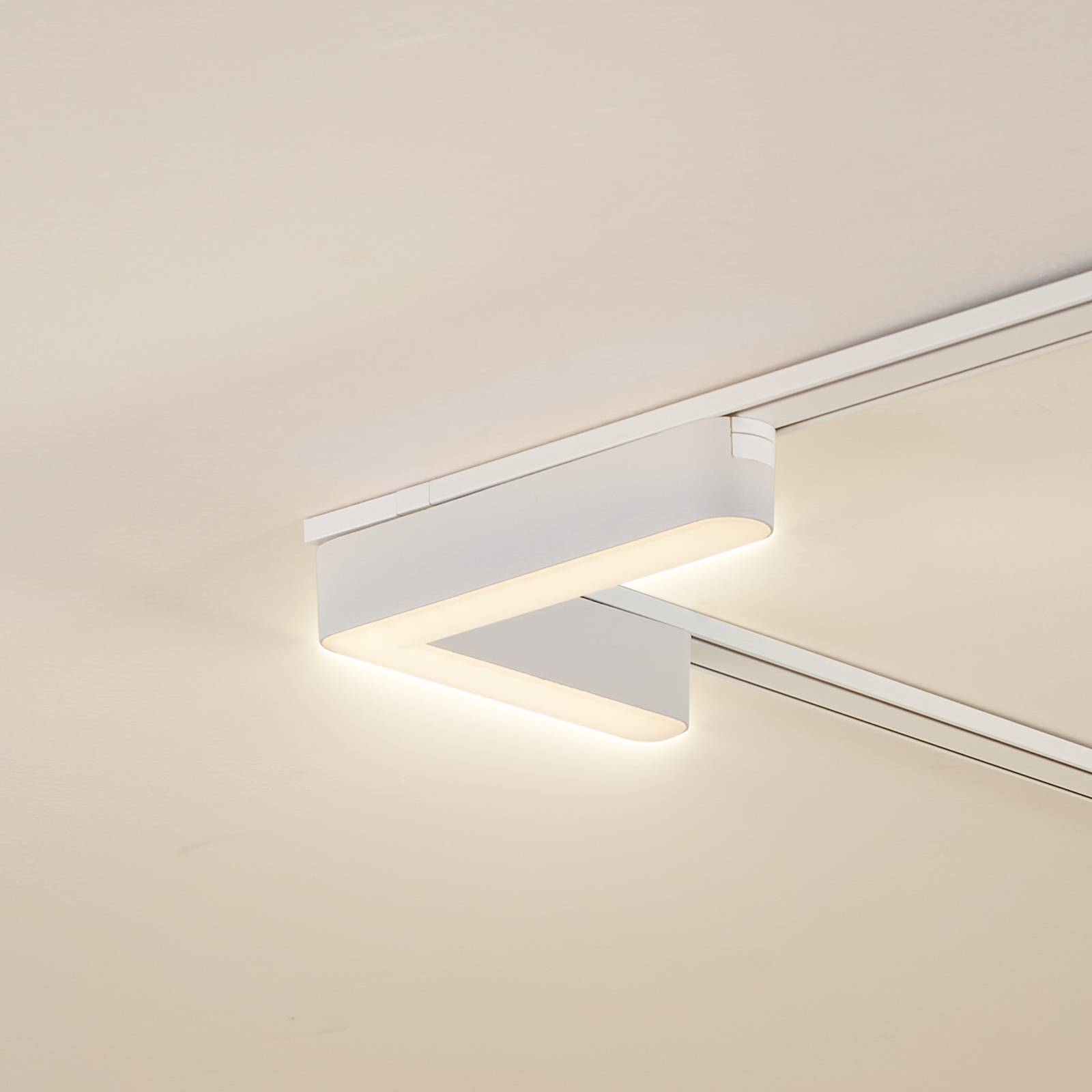 Lindby LED-list 48 V Lumaro hvit L-formet plast