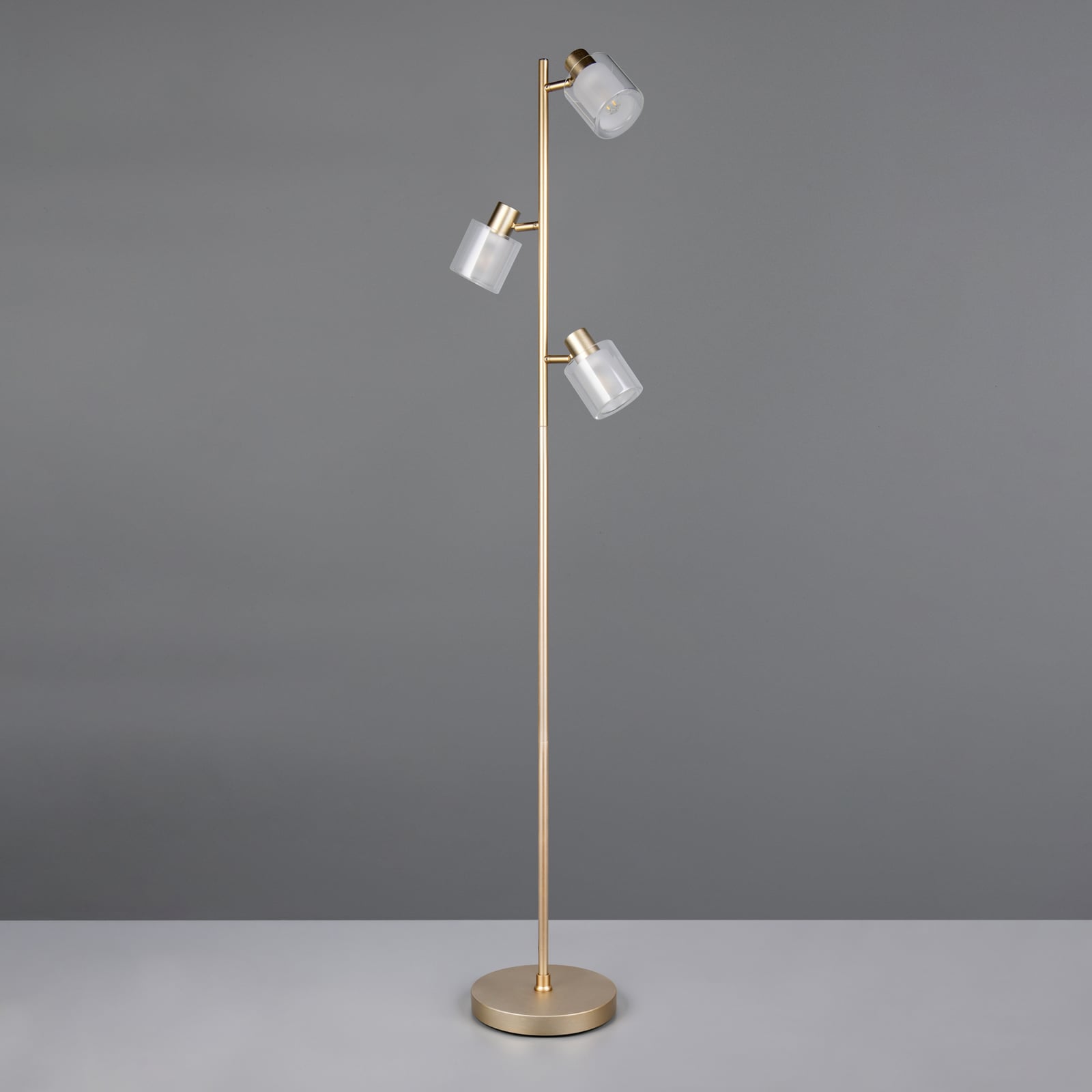 Lampadaire Neralo, couleur or, métal, hauteur 154,5 cm, E14 Lampadaire Neralo, couleur or, métal, hauteur 154,5 cm, E14