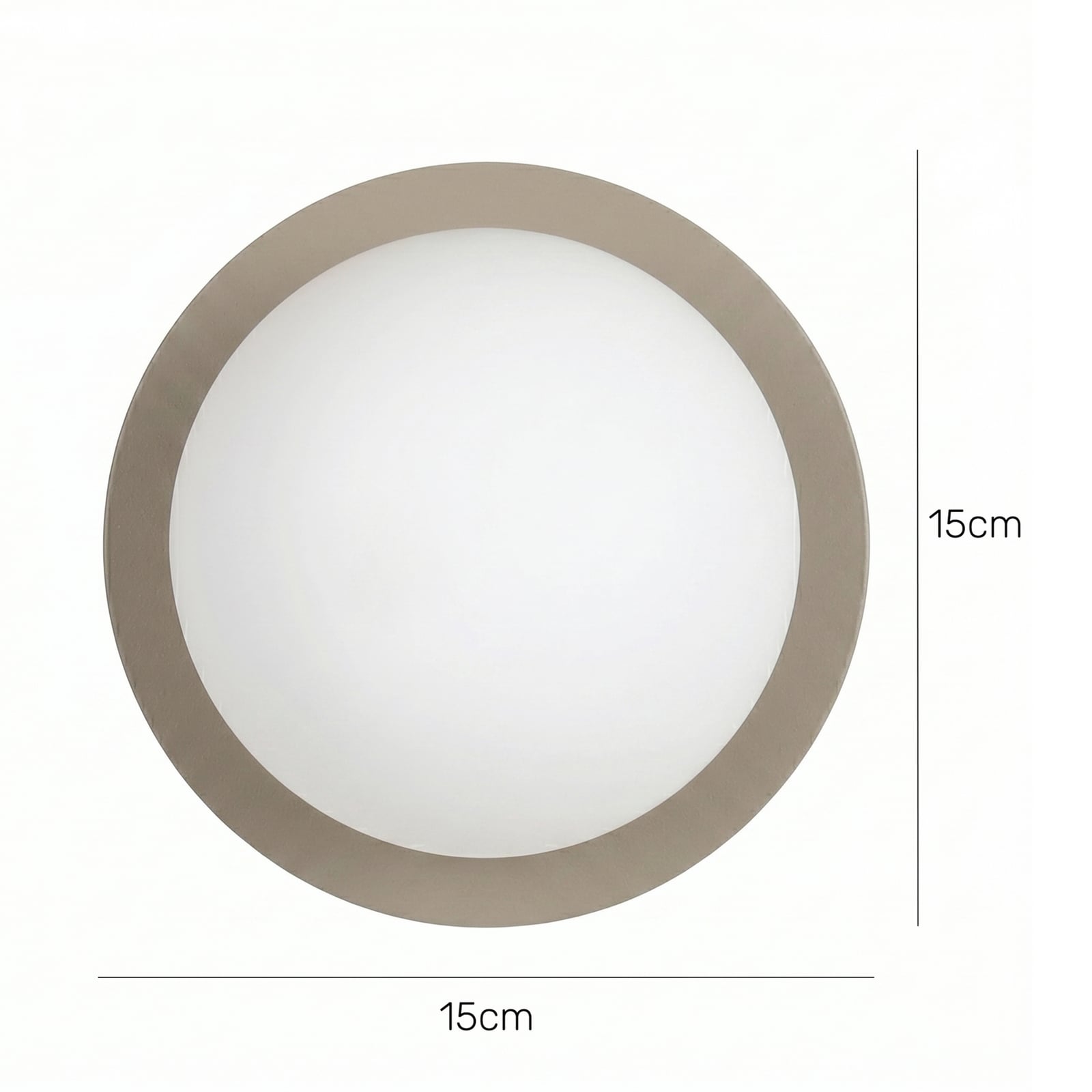 Candeeiro de parede Minerva, opalino/bege, Ø 15 cm, vidro/metal, E14 Candeeiro de parede Minerva, opalino/bege, Ø 15 cm, vidro/metal, E14