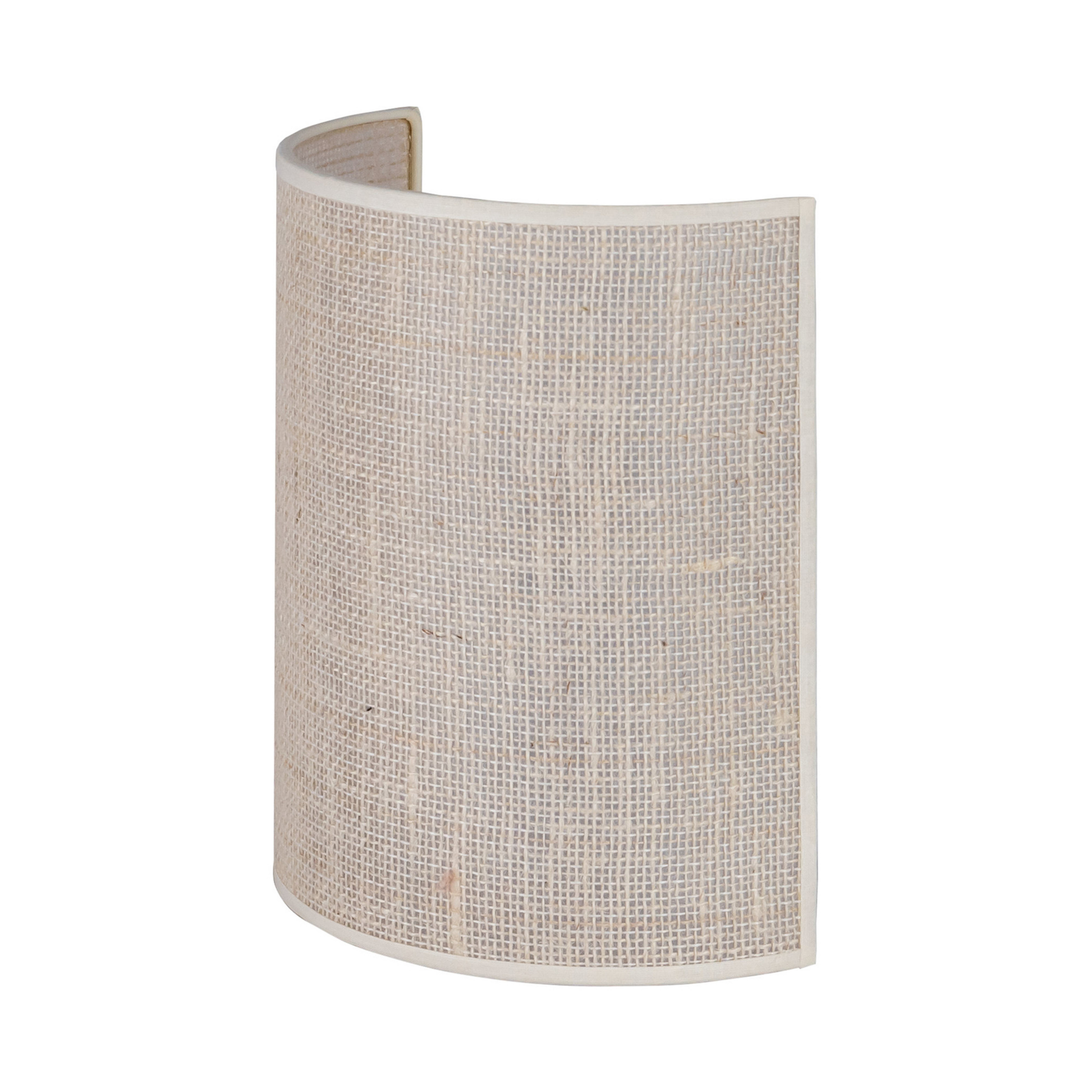 Euluna applique murale en jute, blanc/écru, demi-ronde, hauteur 24 cm
