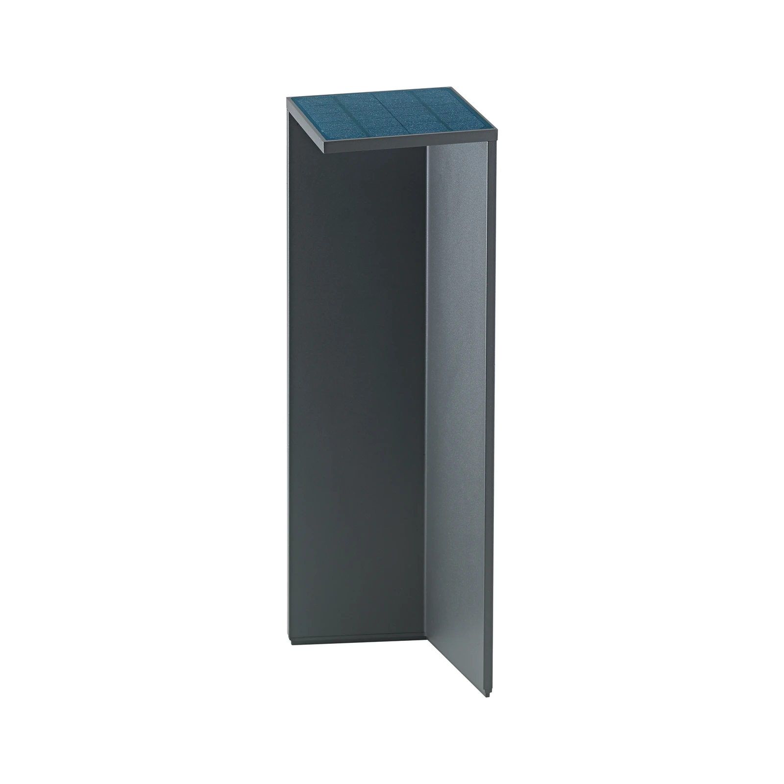 Uppladdningsbar LED-solcellslampa Nusolar antracit, höjd 50cm