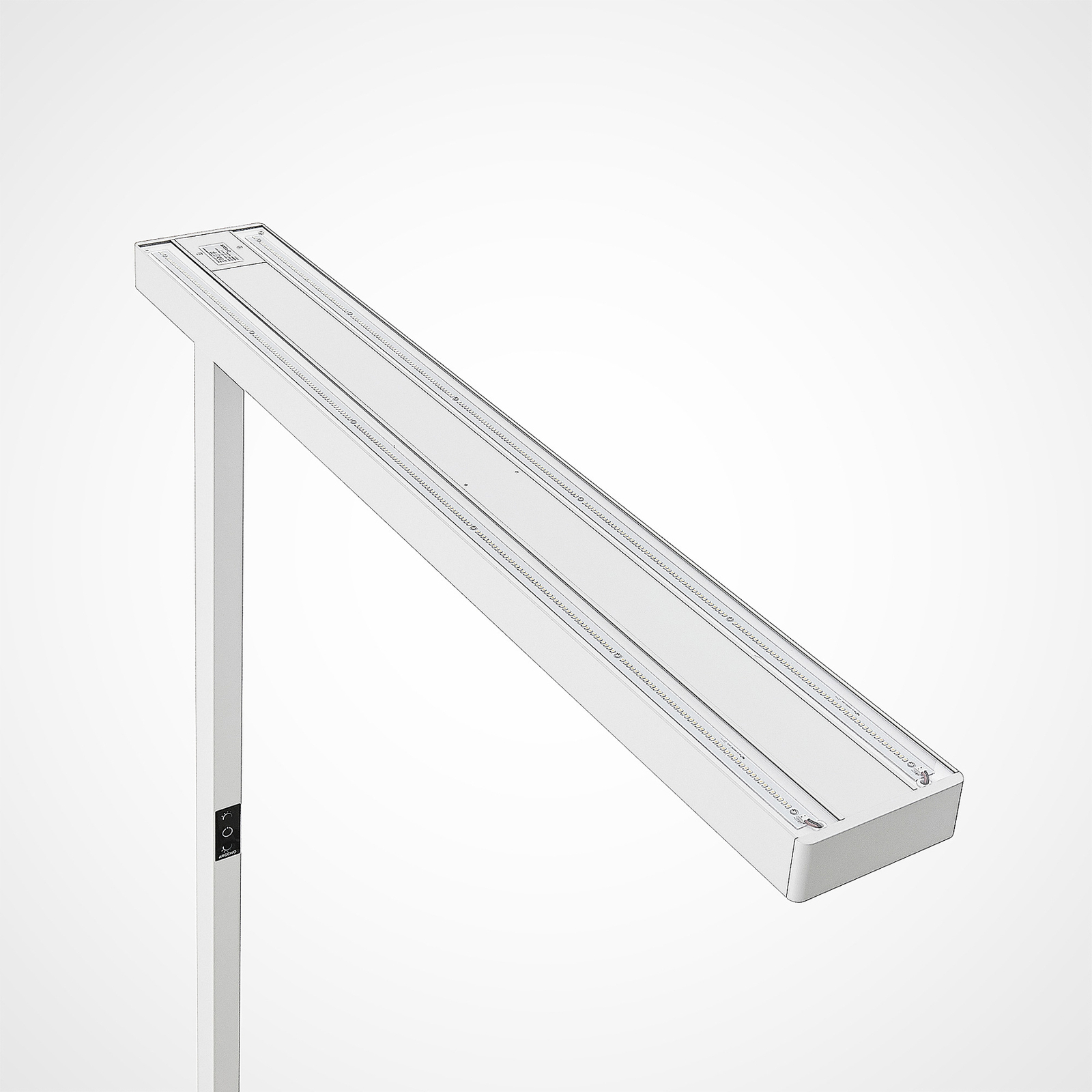 Arcchio LED-Büro-Stehleuchte Susi, weiß, Sensor, 2er-Set