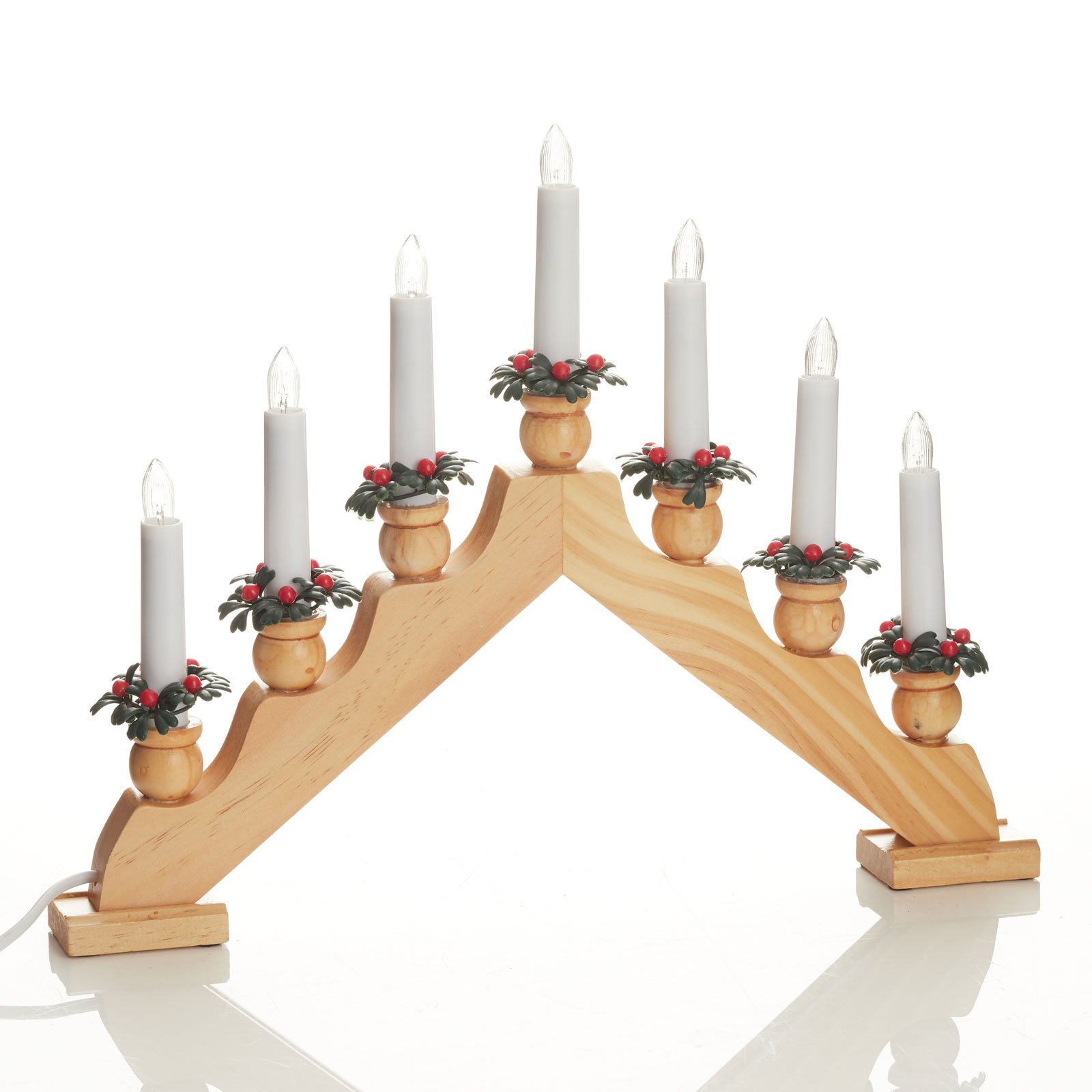 Decorative candle arch Tomas, natural