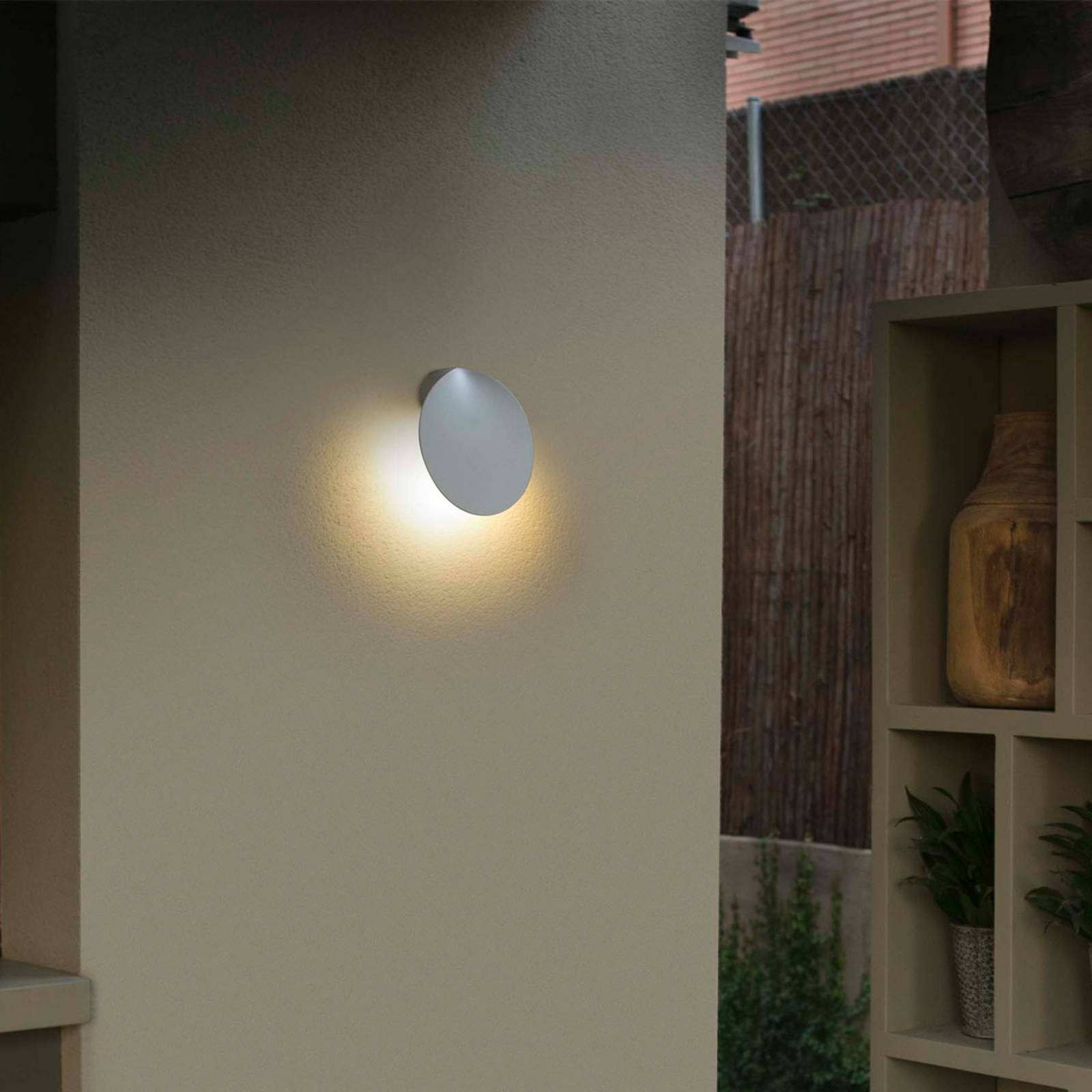 Photos - Floodlight / Street Light FARO BARCELONA Lotus LED outdoor wall light in white 