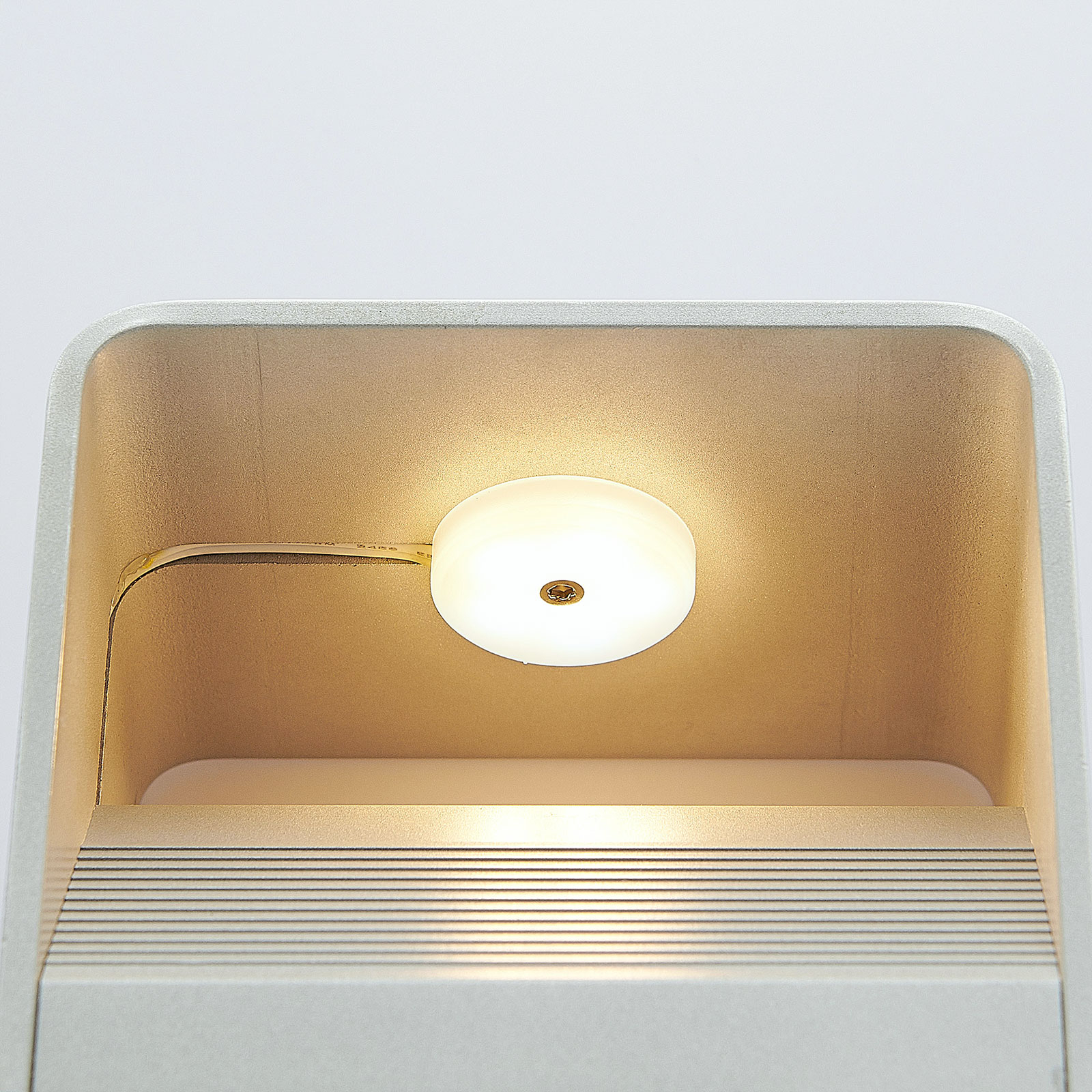 LED-Wandleuchte Lonisa, nickel, 10 cm