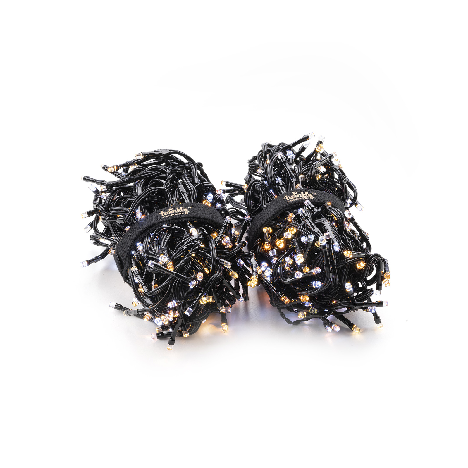 Cluster-Kette Twinkly CCT, schwarz, 400-flammig 6m