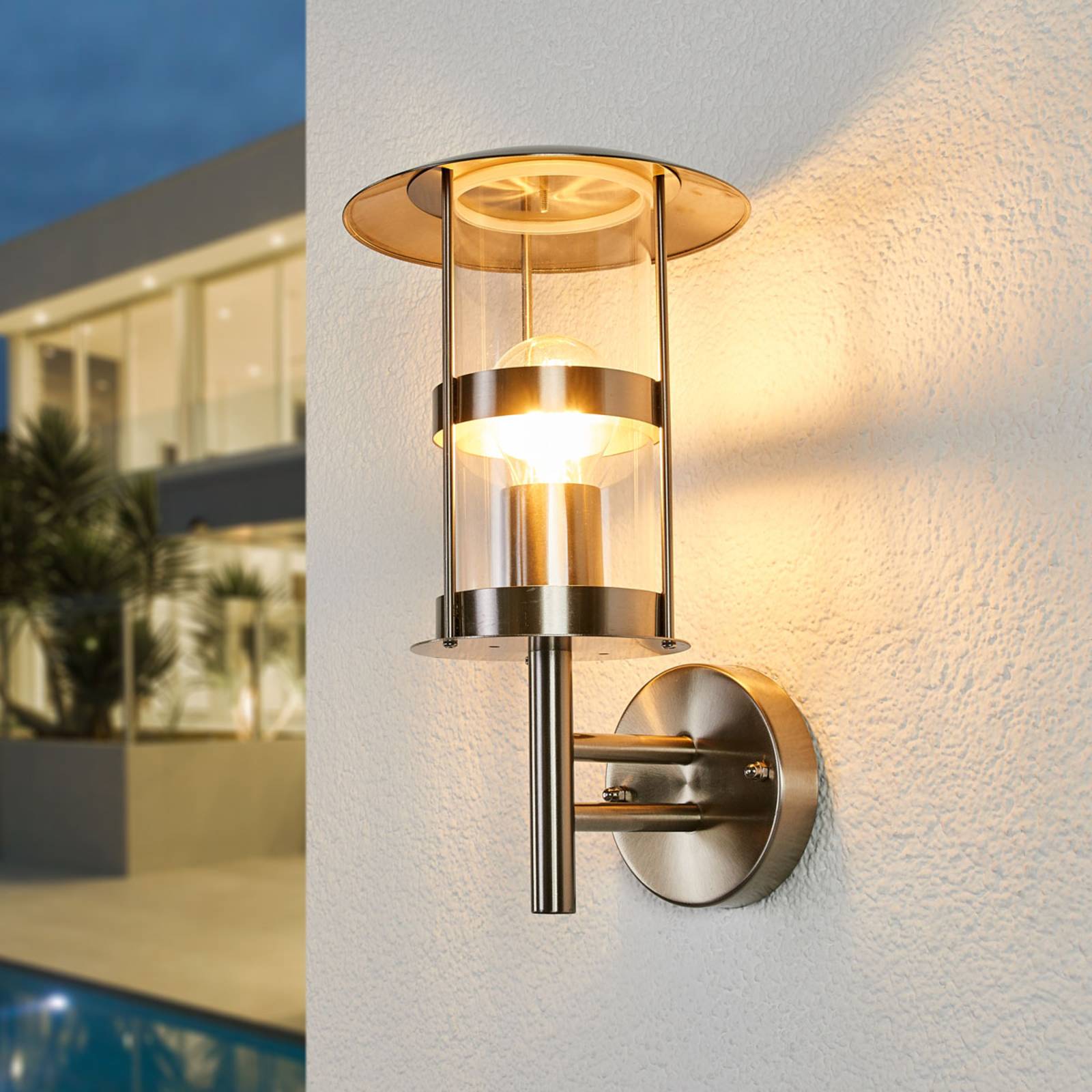 Photos - Floodlight / Street Light Lindby Noemi stainless steel outdoor wall light 