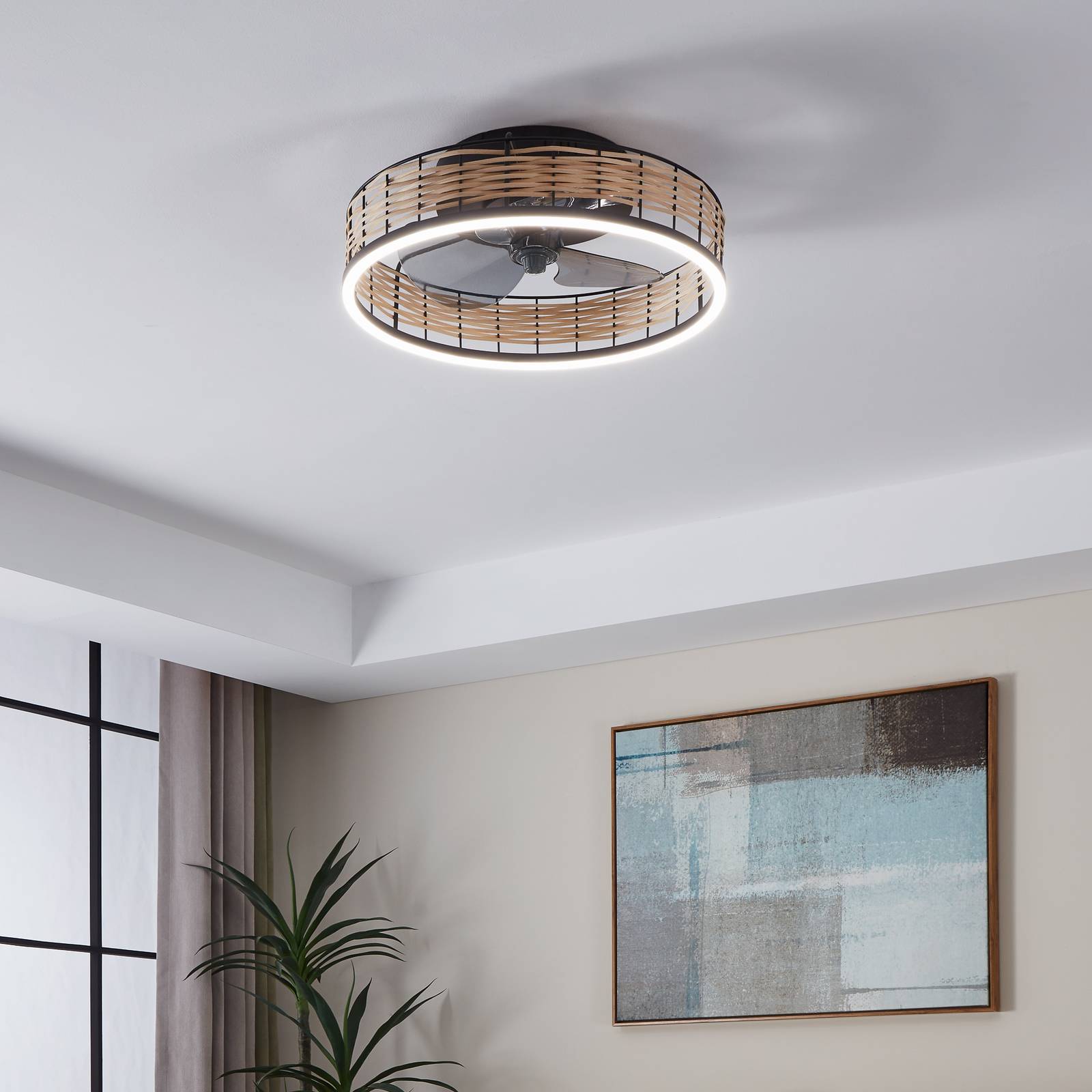 EGLO Frana LED-Deckenleuchte mit Ventilator günstig online kaufen