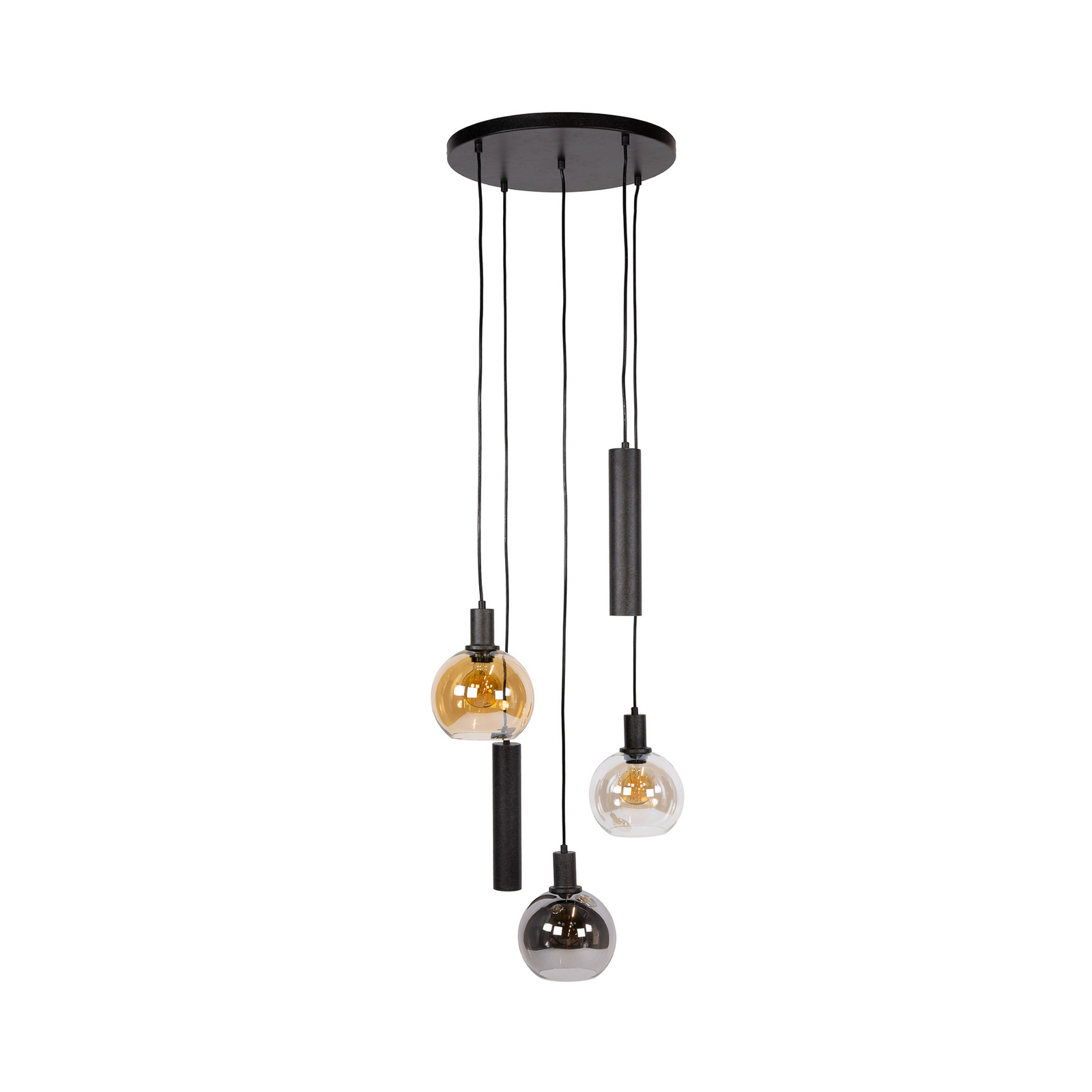 Pendelleuchte Sfera Tricolore, gestuft, mehrfarbig, 5-flg. Pendelleuchte Sfera Tricolore, gestuft, mehrfarbig, 5-flg.
