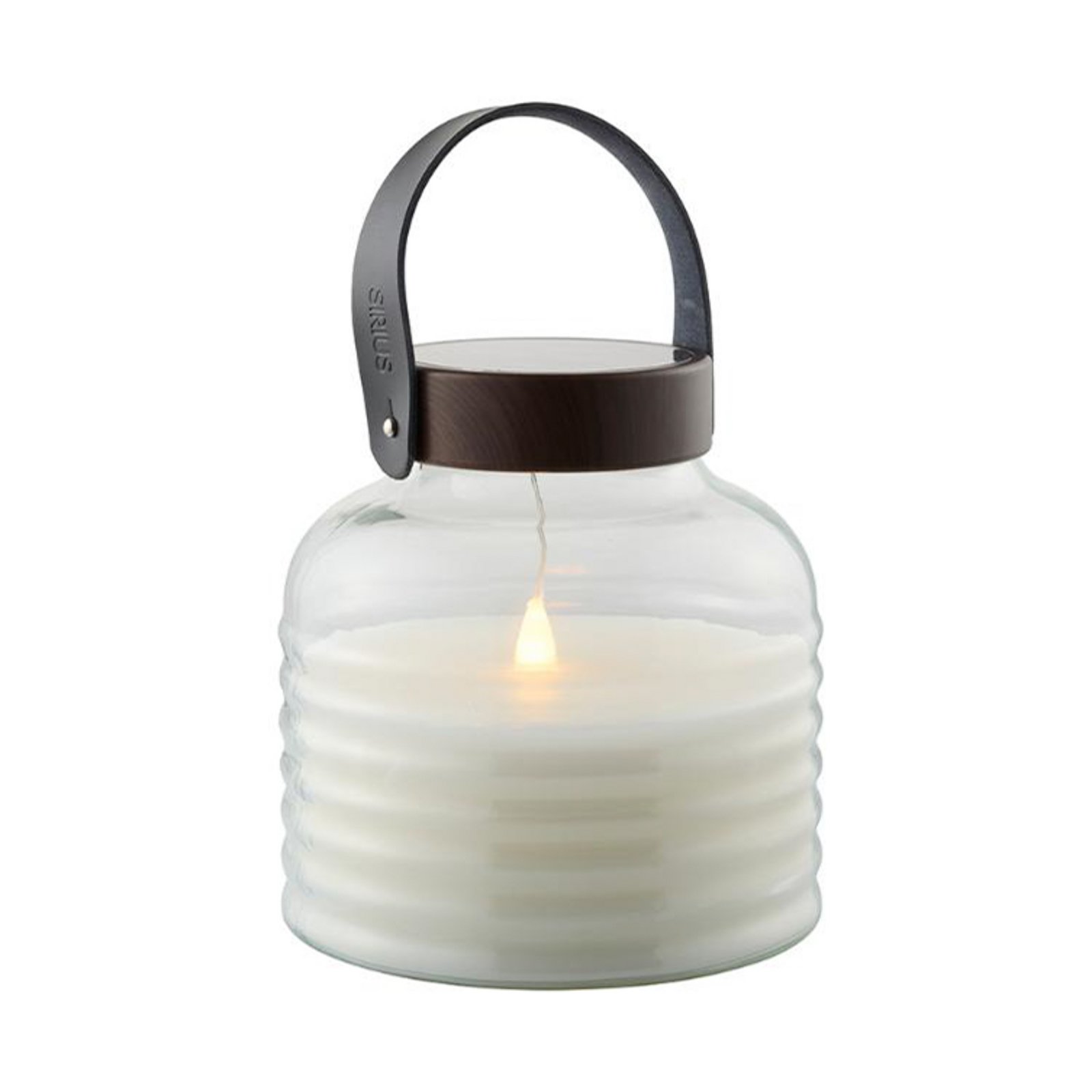 Aston Jar LED solar light, height 20 cm, black/brown, IP44
