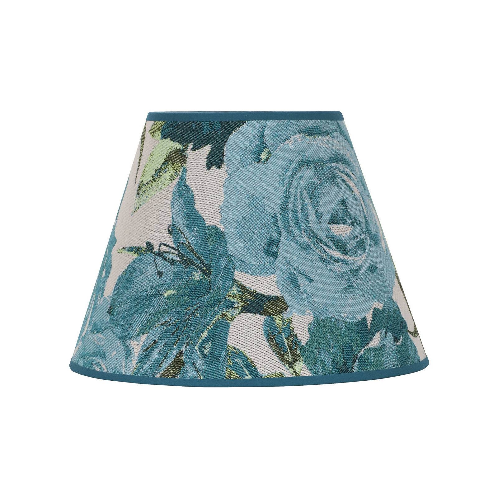 Euluna Sofia lampshade height 21 cm, floral turquoise - Blue