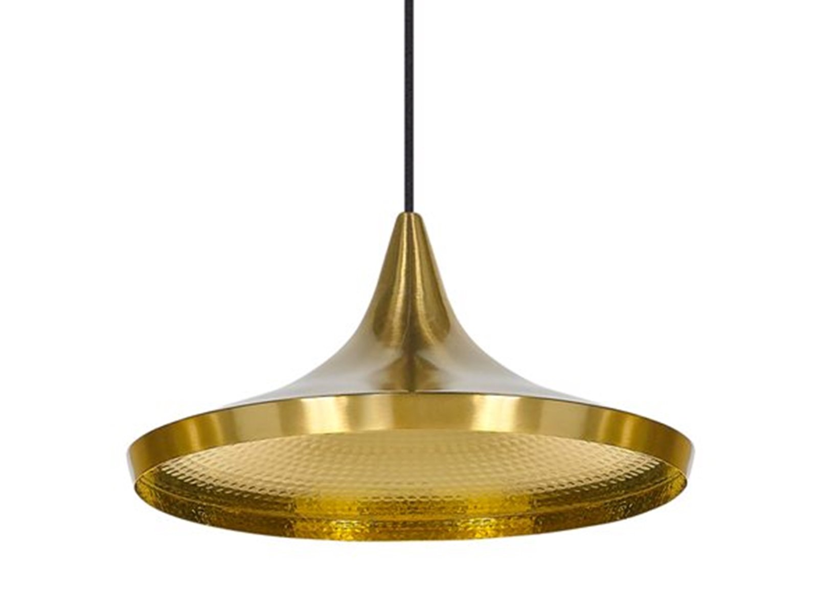 Beat Wide LED Candeeiro Suspenso Brushed Brass - Tom Dixon