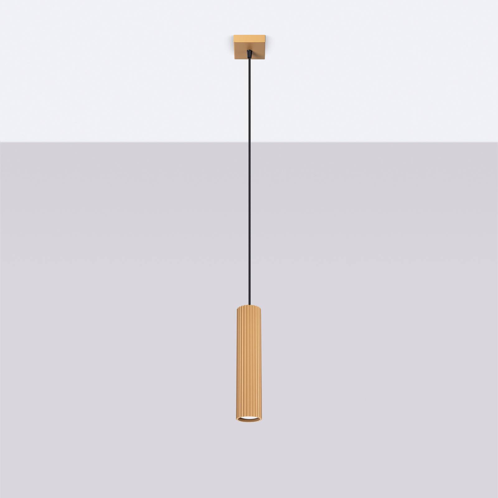 Lampa wisząca Carbon, kolor złoty, Ø 6 cm, aluminium