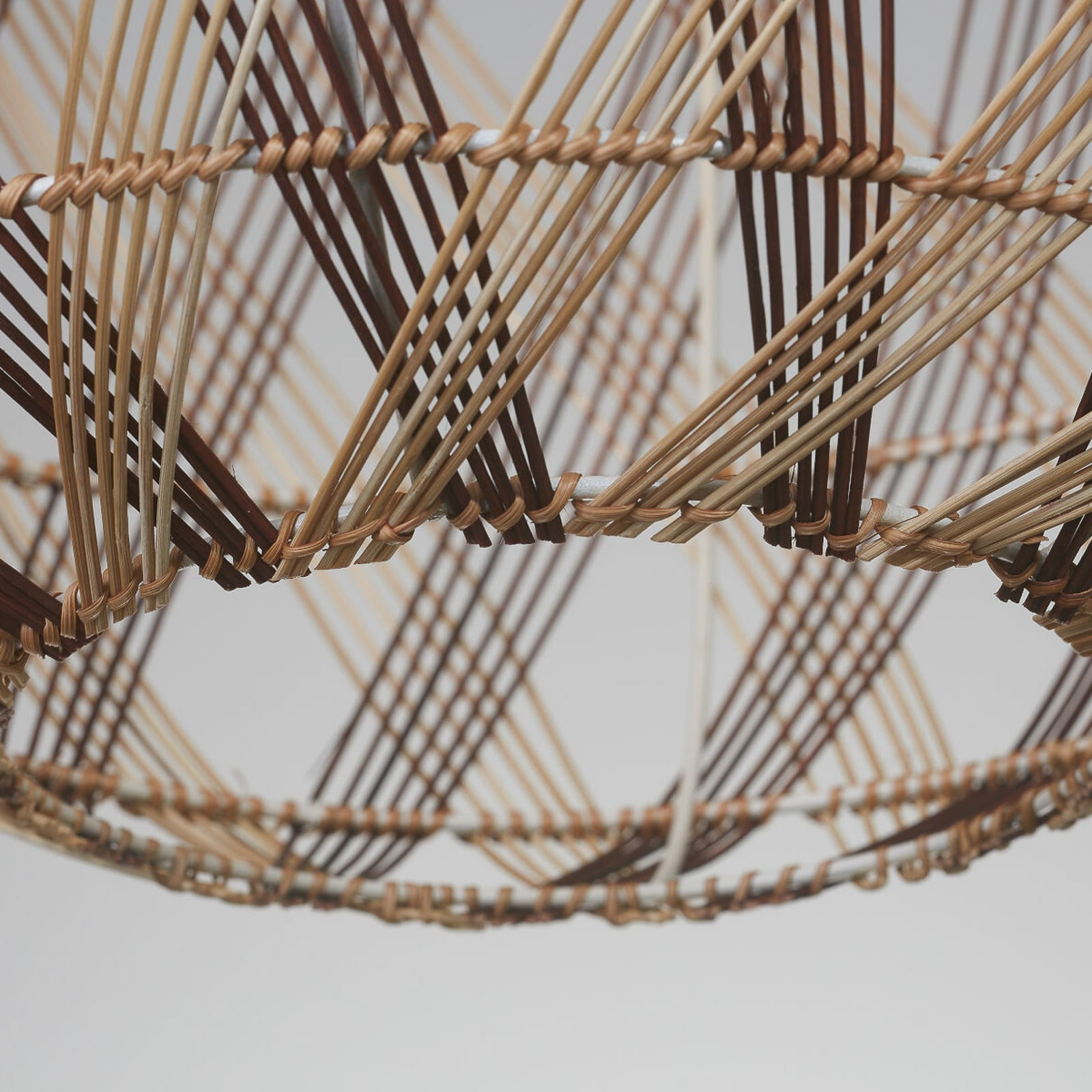 GOOD & MOJO Suspension Mendoza, naturel/rouge, Ø 40 cm, bambou