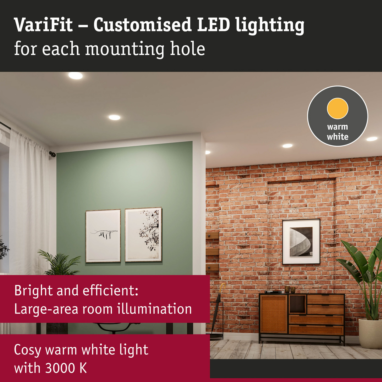 Paulmann Veluna Edge LED wpuszczana IP44 3000K Ø 12cm