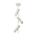 Leda 3 downlight, taupe, 3-bulb, steel, GU10, height 76 cm