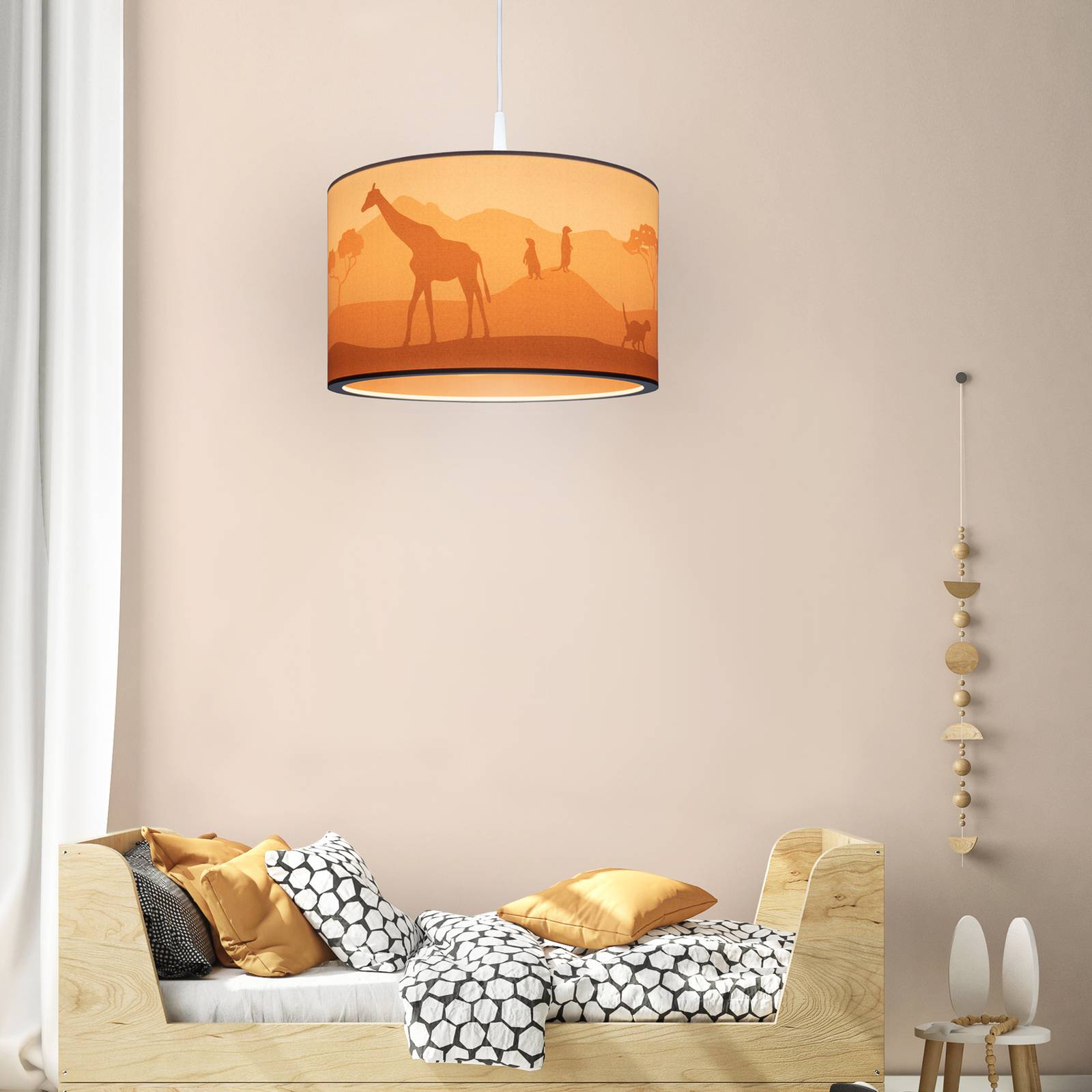 Lampa wisząca 25/40 Scandi Savanne, Ø 38 cm, pomarańczowa, E27