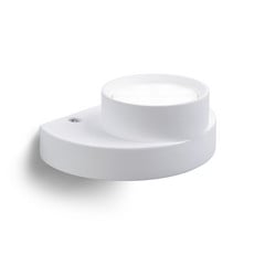 Nástenné svietidlo Demetra, biele, omietka, šírka 16,5 cm, GX53