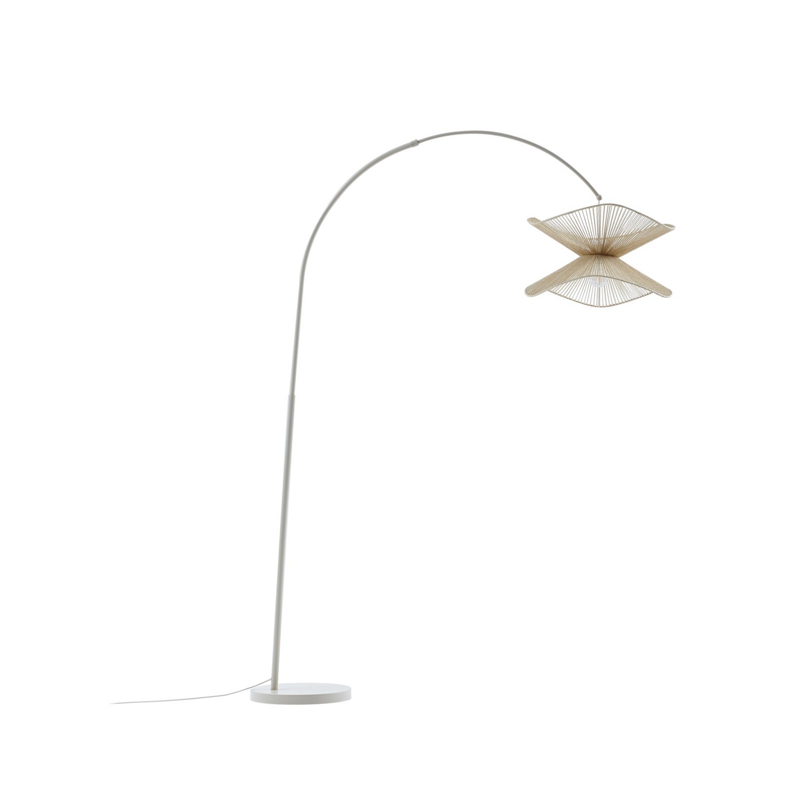 Lindby lampe à suspension Valdorin, beige, papier, hauteur 195 cm