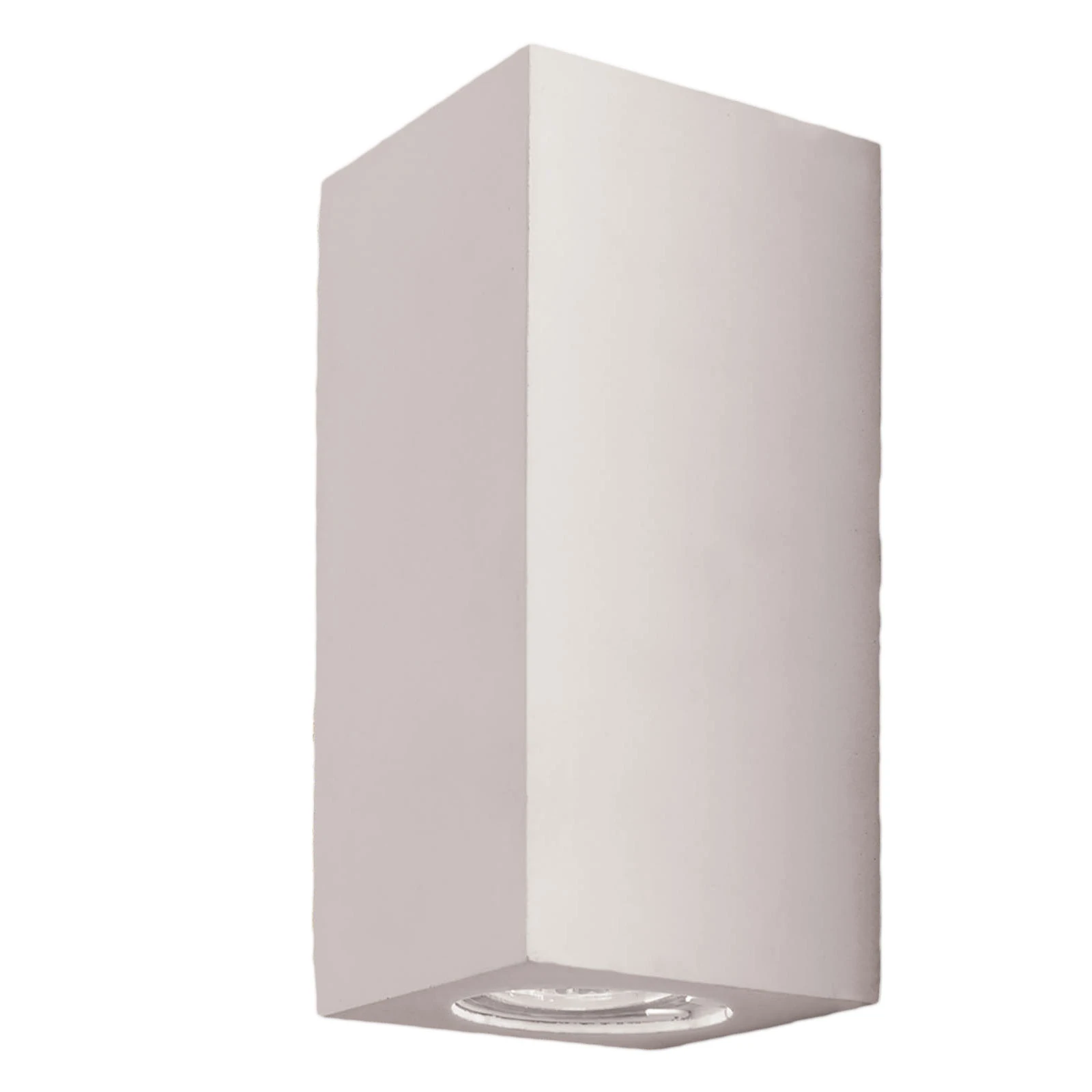 Sienas lampa Cube, balta, augstums 15,5 cm, keramika, augšup/lejup
