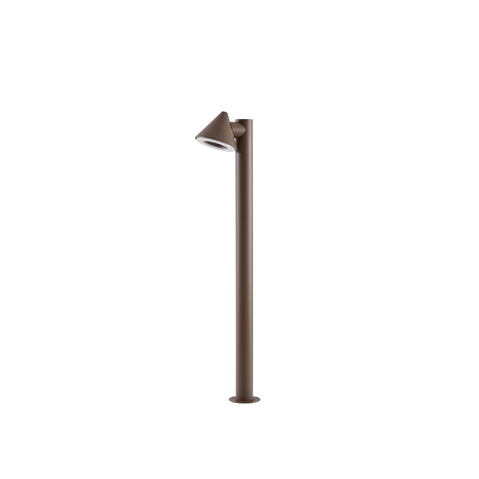 Lindby LED-väglampa Soran, brun, 100 cm, metall, IP44