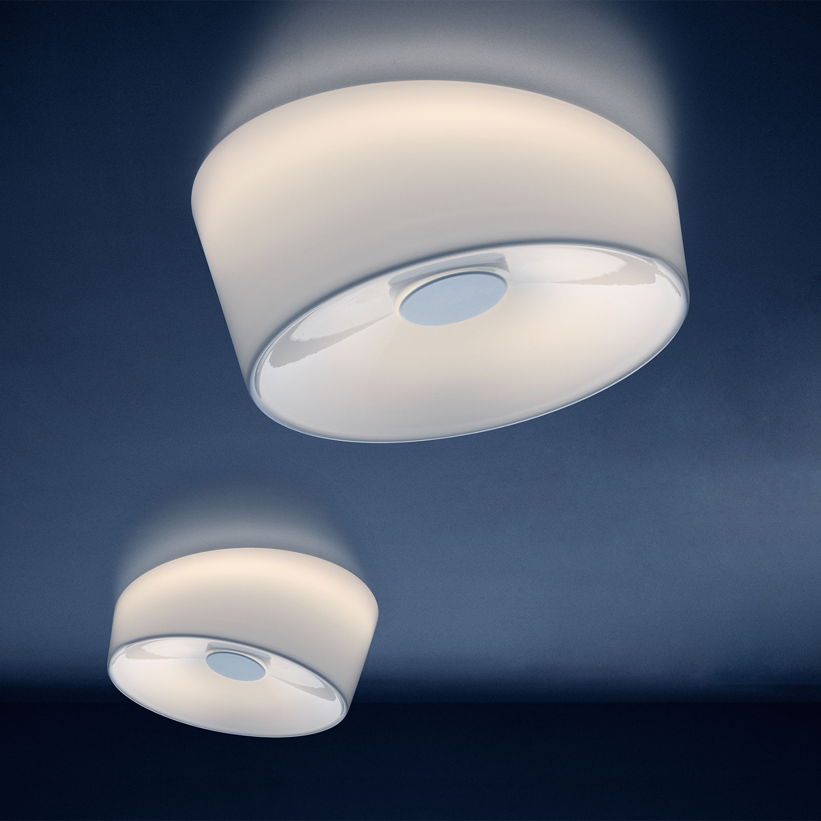 Foscarini Lumiere G9 ceiling light, Ø 24 cm, white