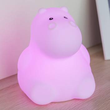 Pauleen Good Night Hippo nachtlampje, kleurverand.