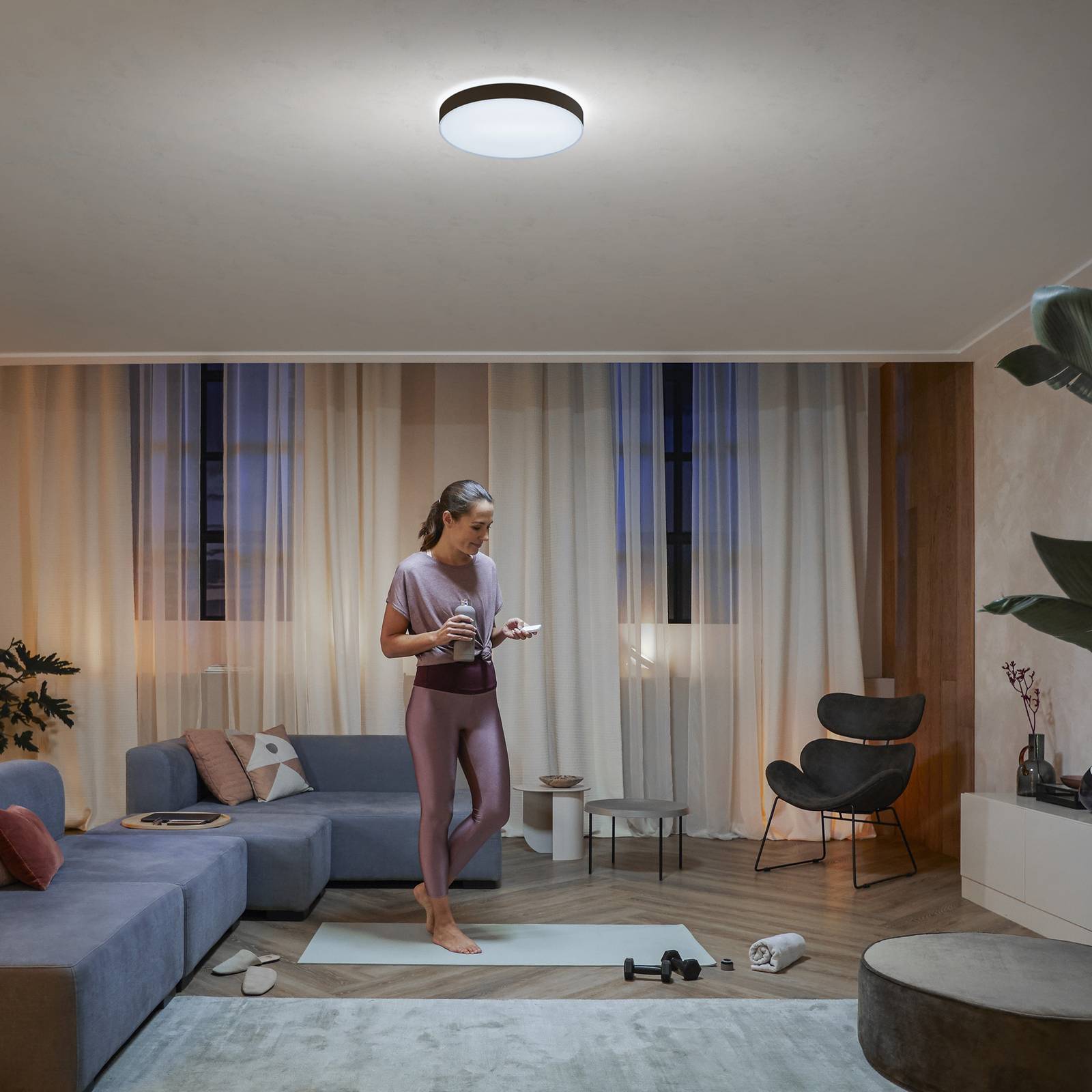 Philips Hue Enrave lampa sufitowa LED 42,5cm czarna