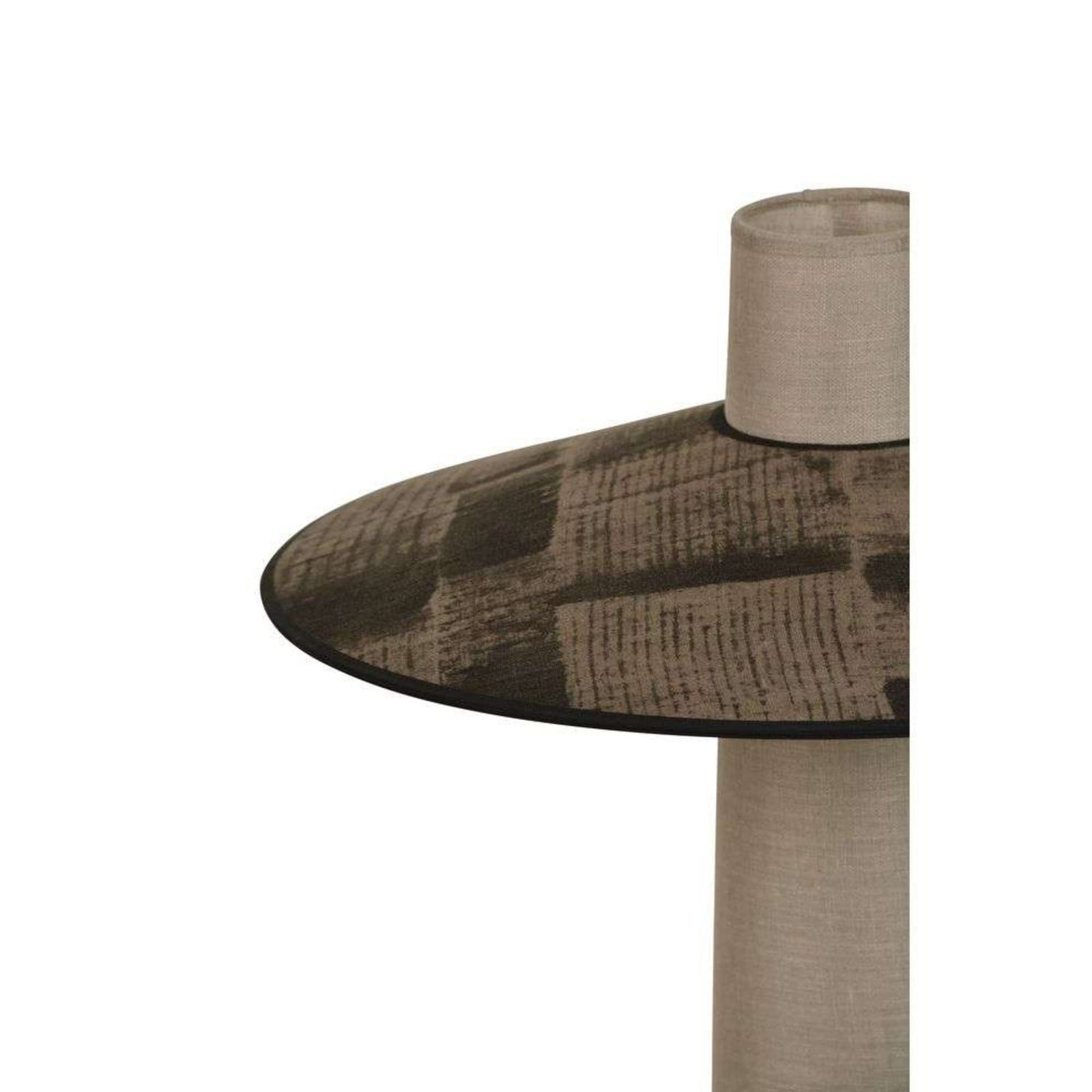 Thésée Stehleuchte, graphit, Höhe 107 cm Forestier - Wohnzimmer - Boho - Stoff / Textil - Mit Schirm