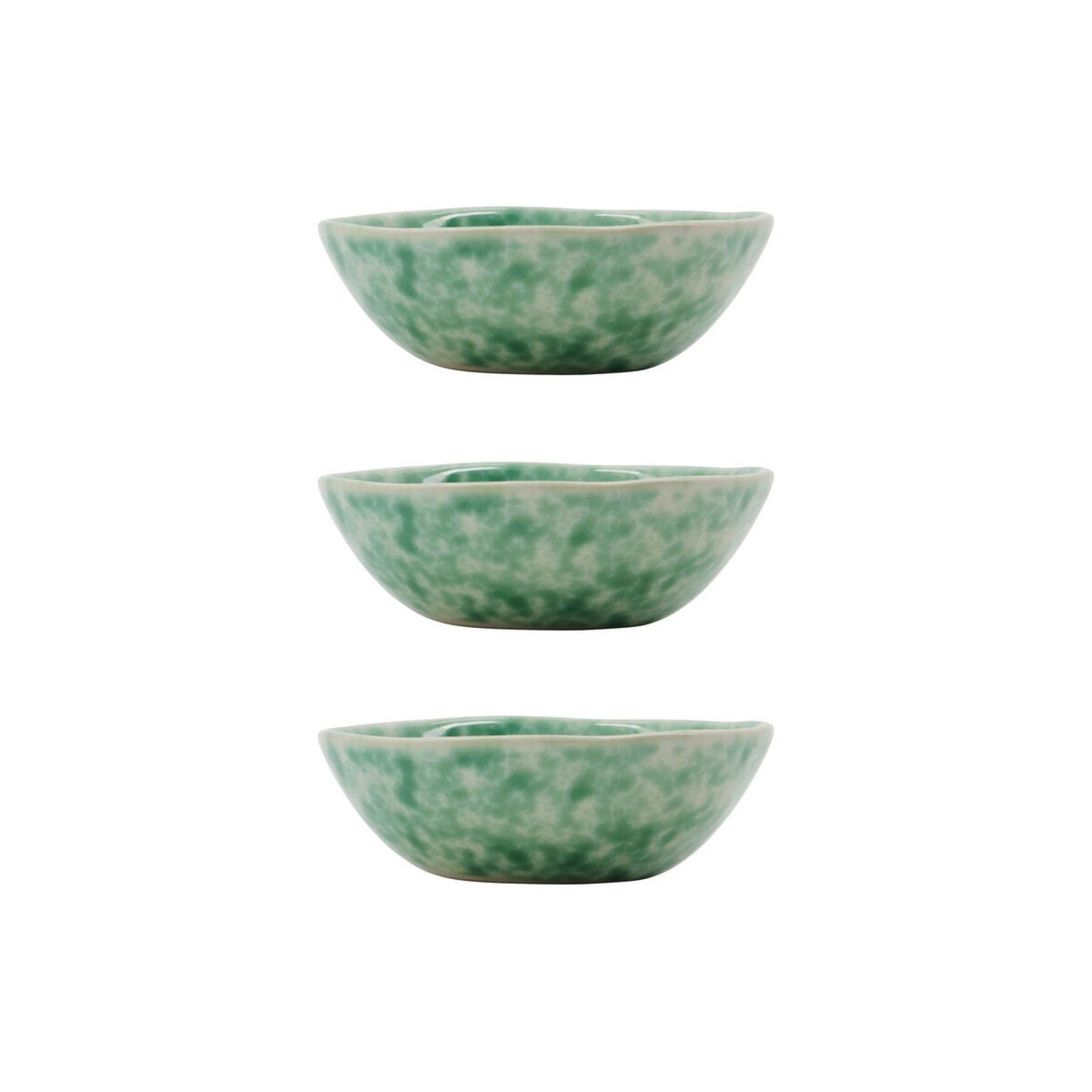 Ciotola HDDiva, verde, ceramica, Ø 9 cm, set da 3 - House Doctor