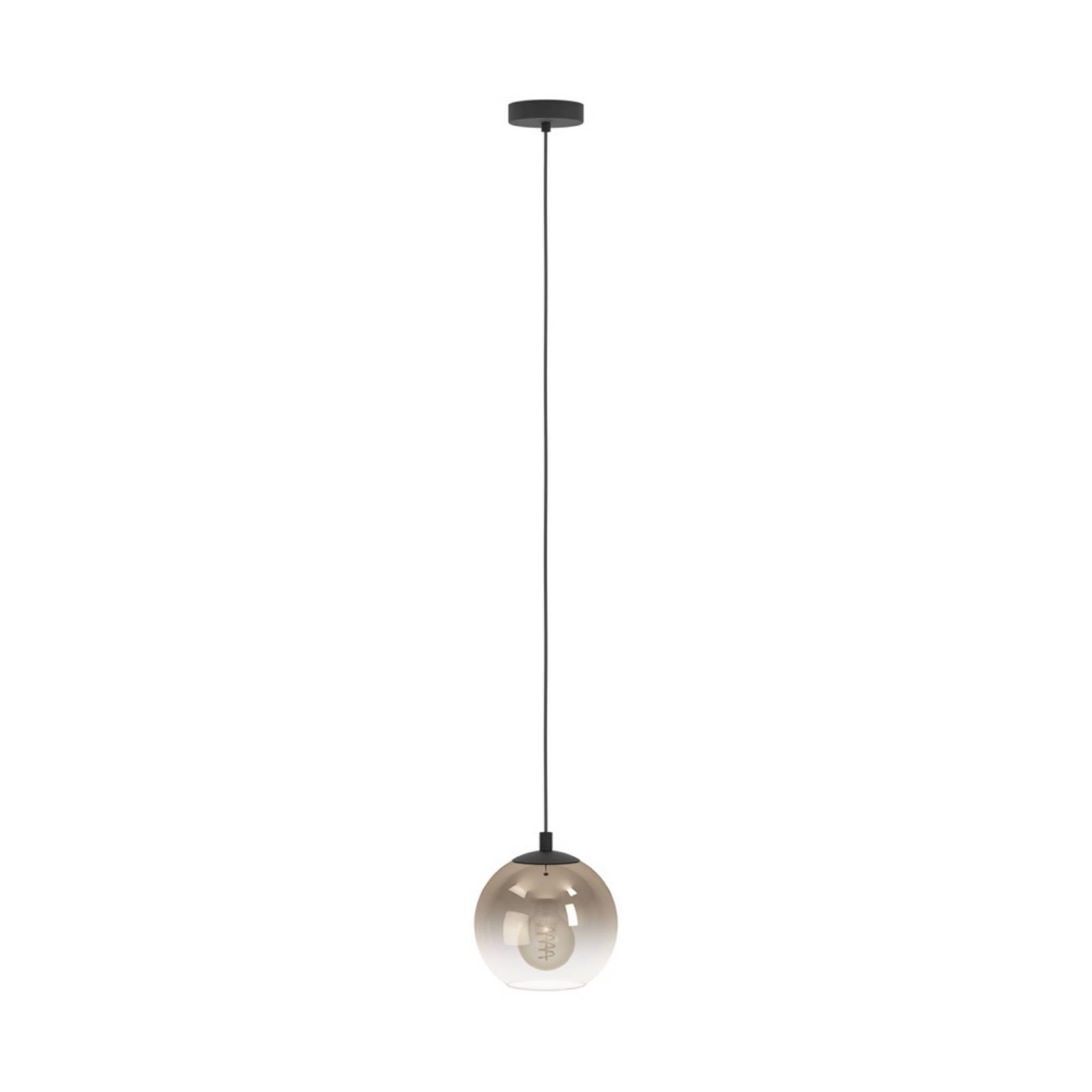 EGLO Hängelampe ARISCANI 1, Ø 20 cm, 1-flg., schwarz/kupfer