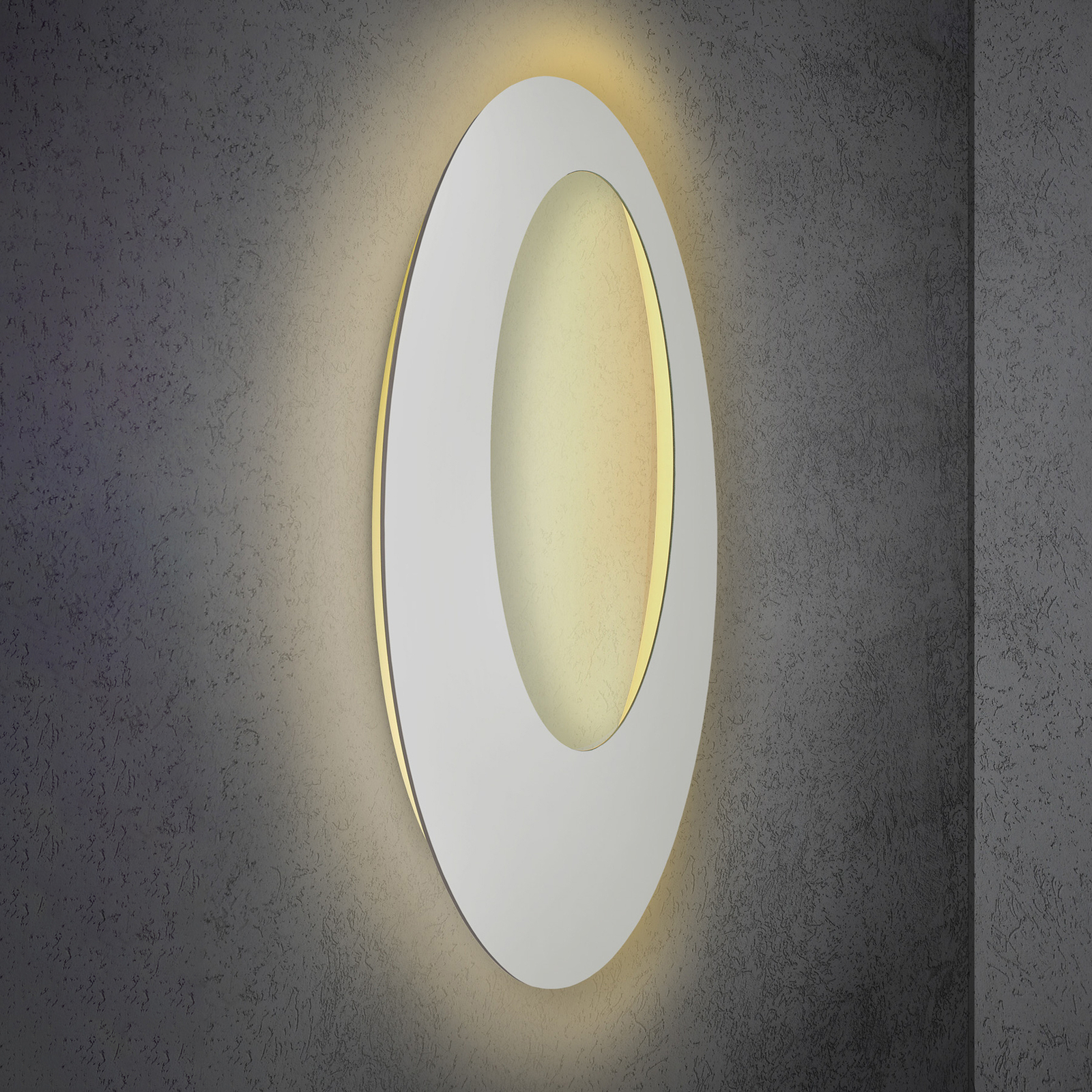 Escale Blade Open LED-seinävalaisin, hopea, Ø 95 cm