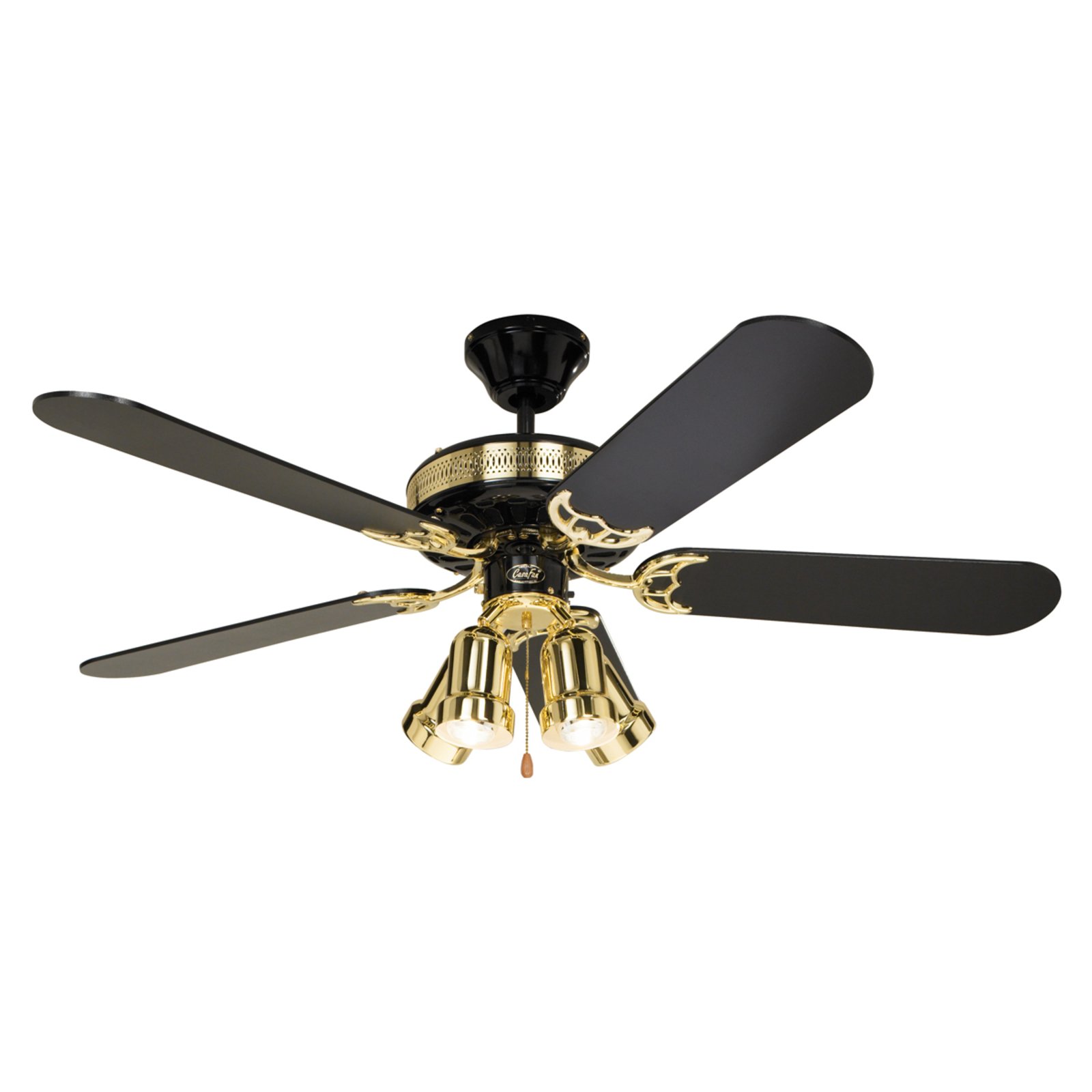 Black Magic ceiling fan with light