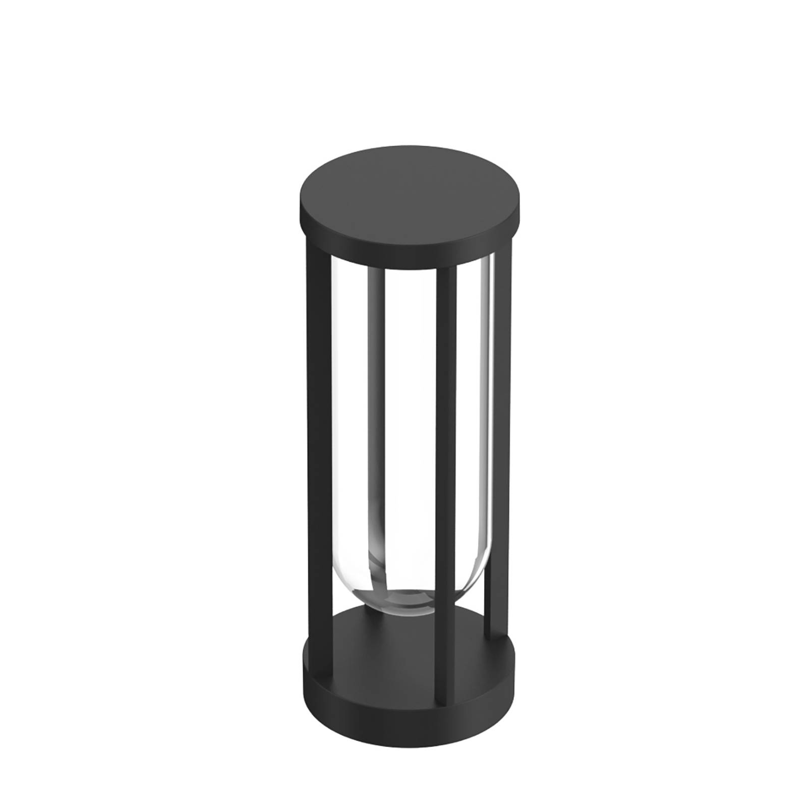 FLOS In Vitro Bollard 1, 2,700 K, 40 cm, fekete