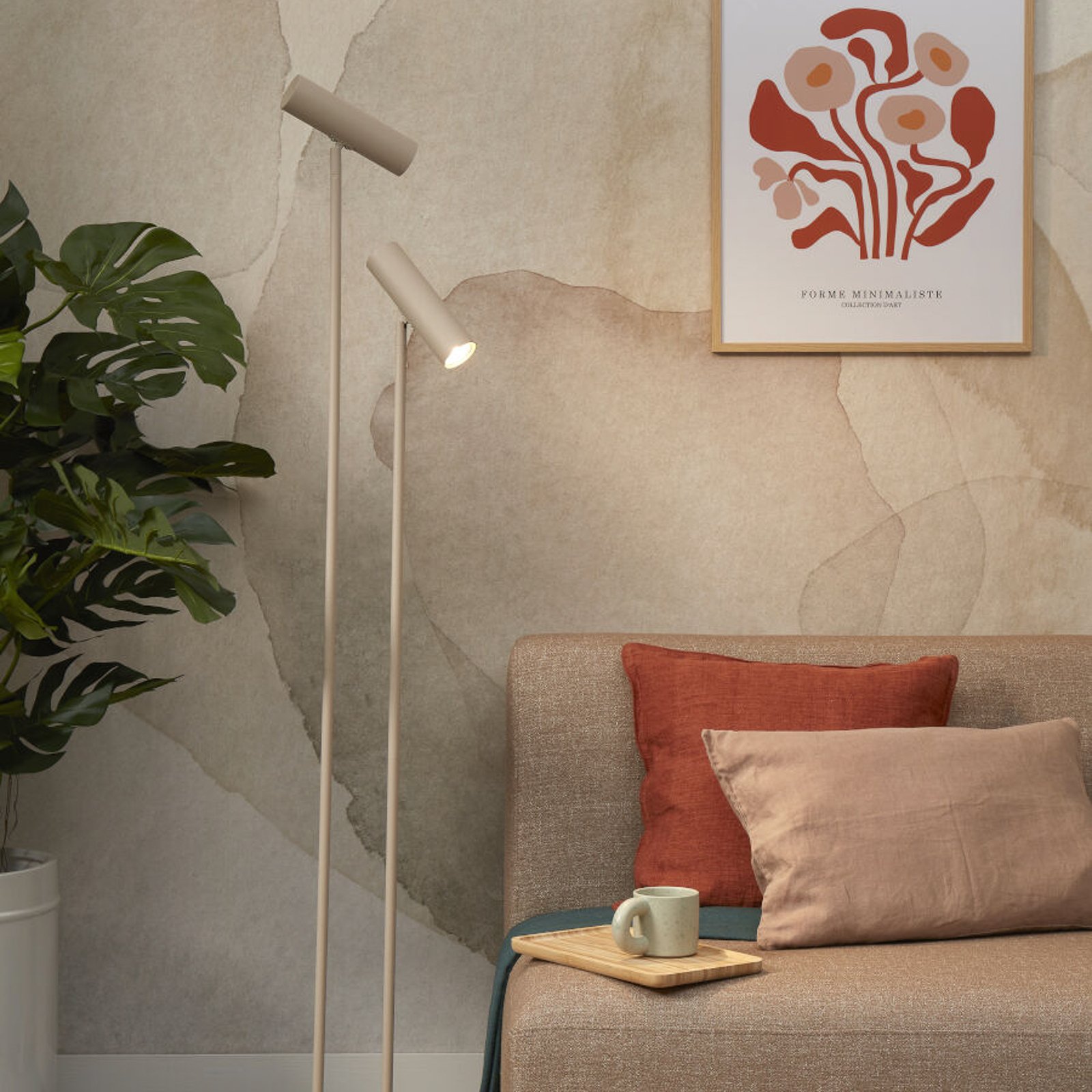 IT'S ABOUT ROMI Havana floor lamp, sand colour