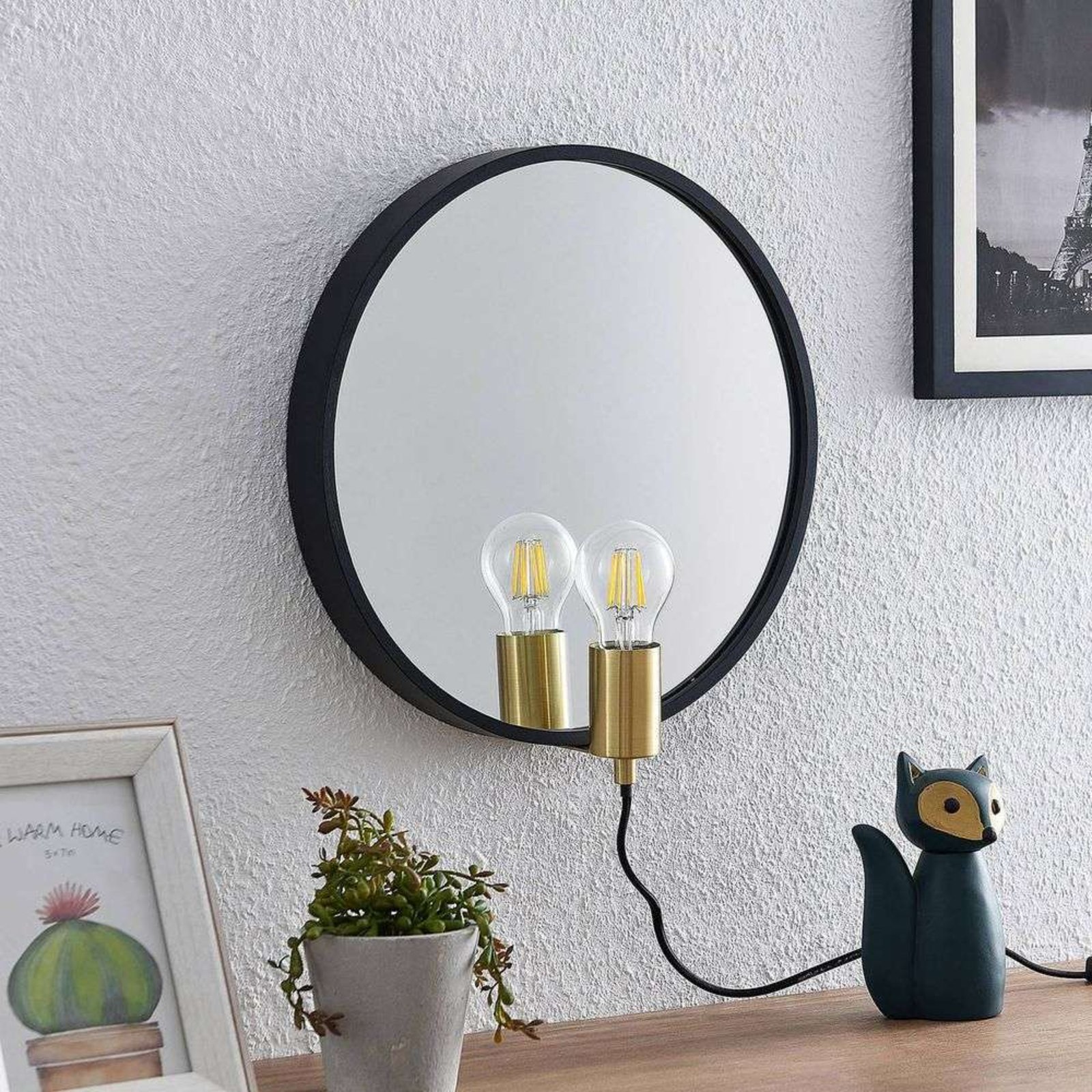 Lumani Candeeiro de Parede com Mirror Black - Lucande