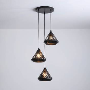 Aluminor Cone hanglamp, 3-lamps