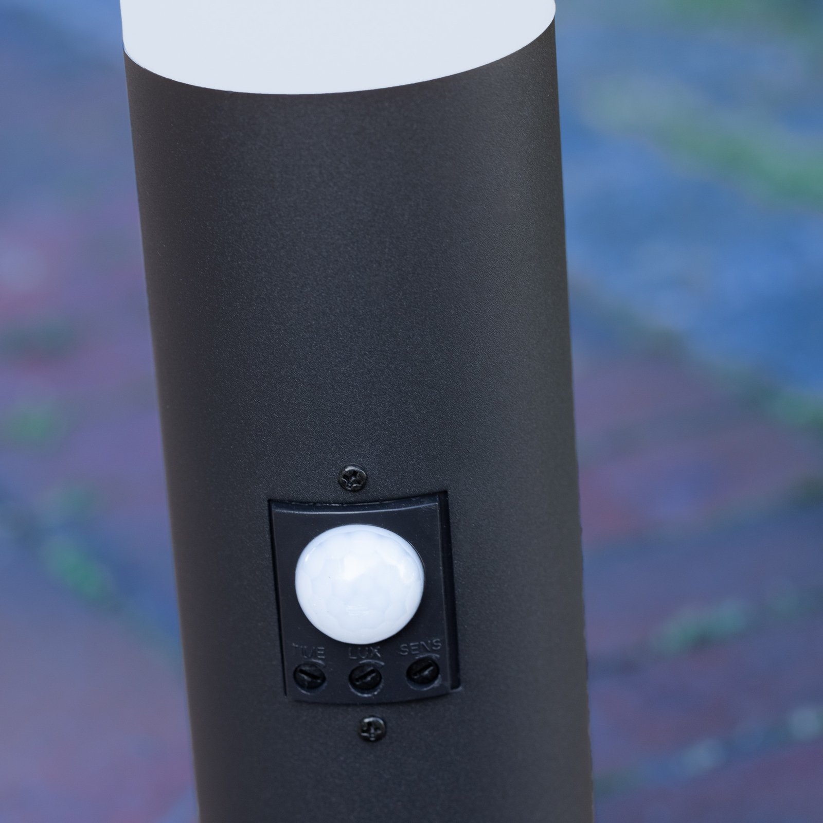 Dody Sensor pillar light, black, metal, plastic, E27