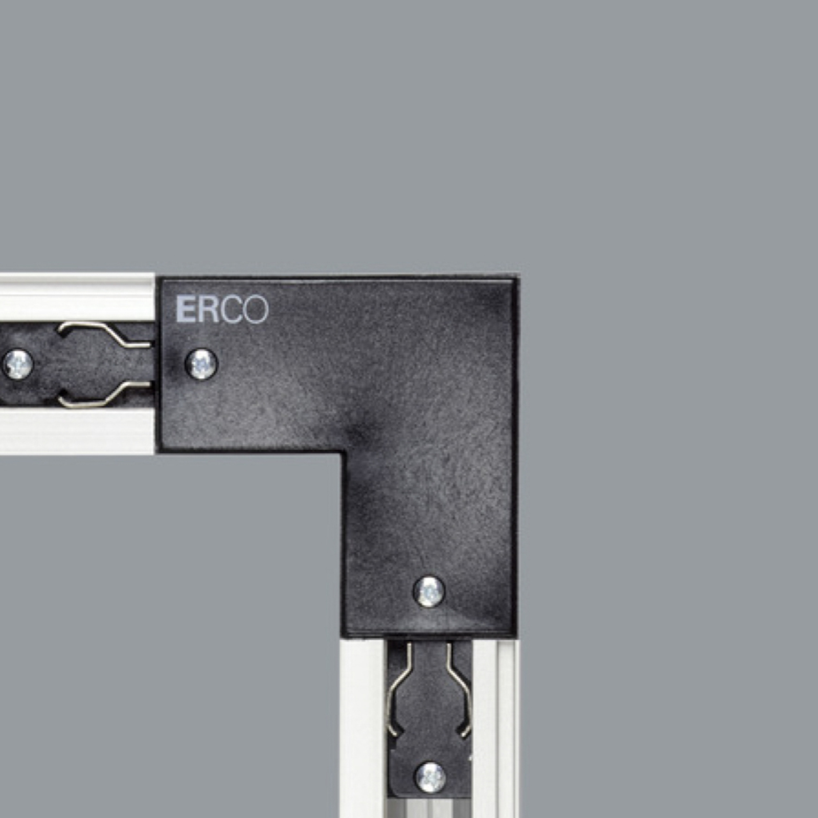 ERCO 3-circuit corner connector, PE outside, black