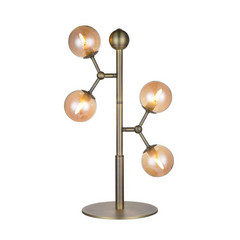Atom Lampe de Table Antique Brass/Amber - Halo Design