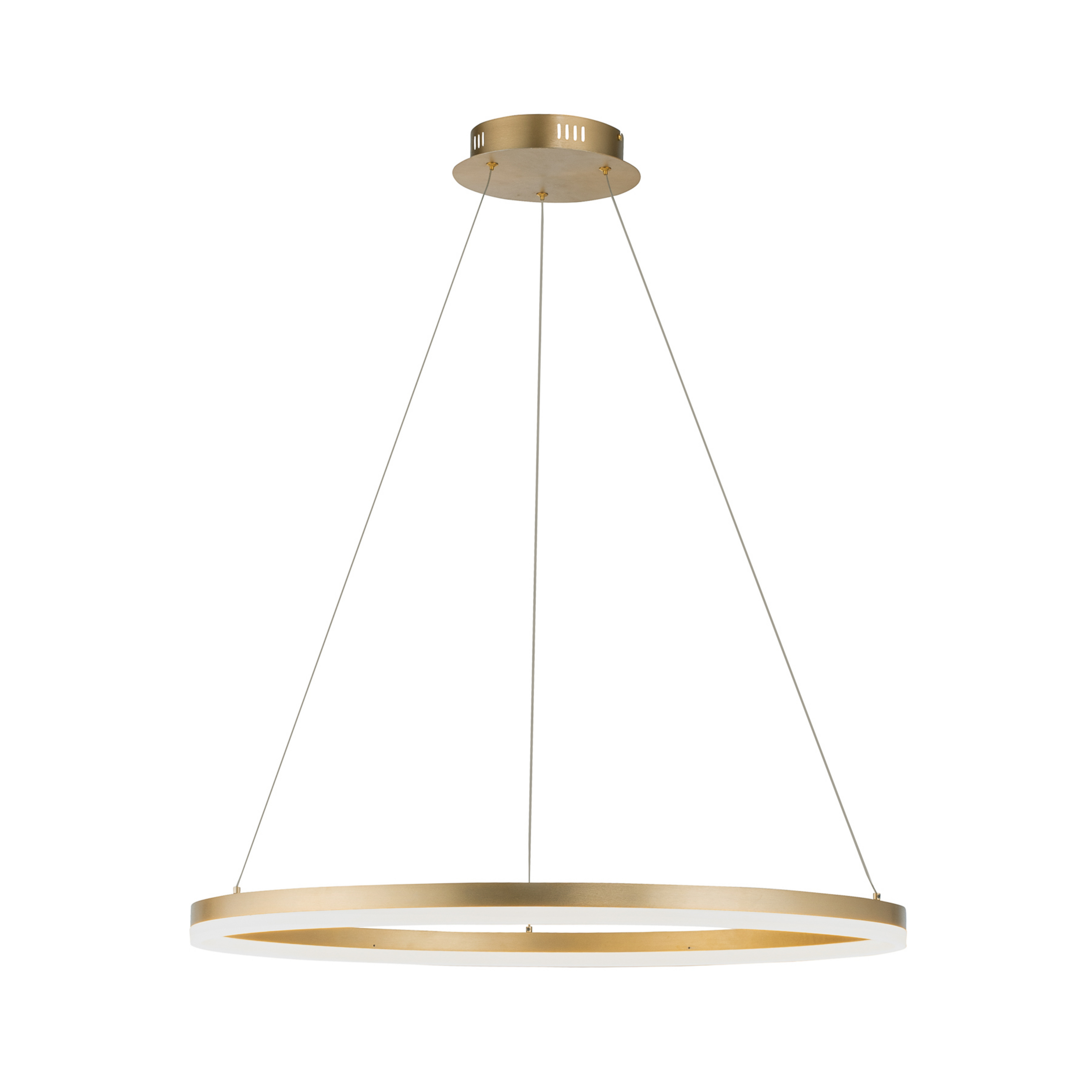 Paul Neuhaus LED-Hängelampe Titus, Ø 80 cm, messing, dimmbar