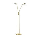 LED-golvlampa Pool, mässingsfärgad, höjd 160 cm, 2-ljus.