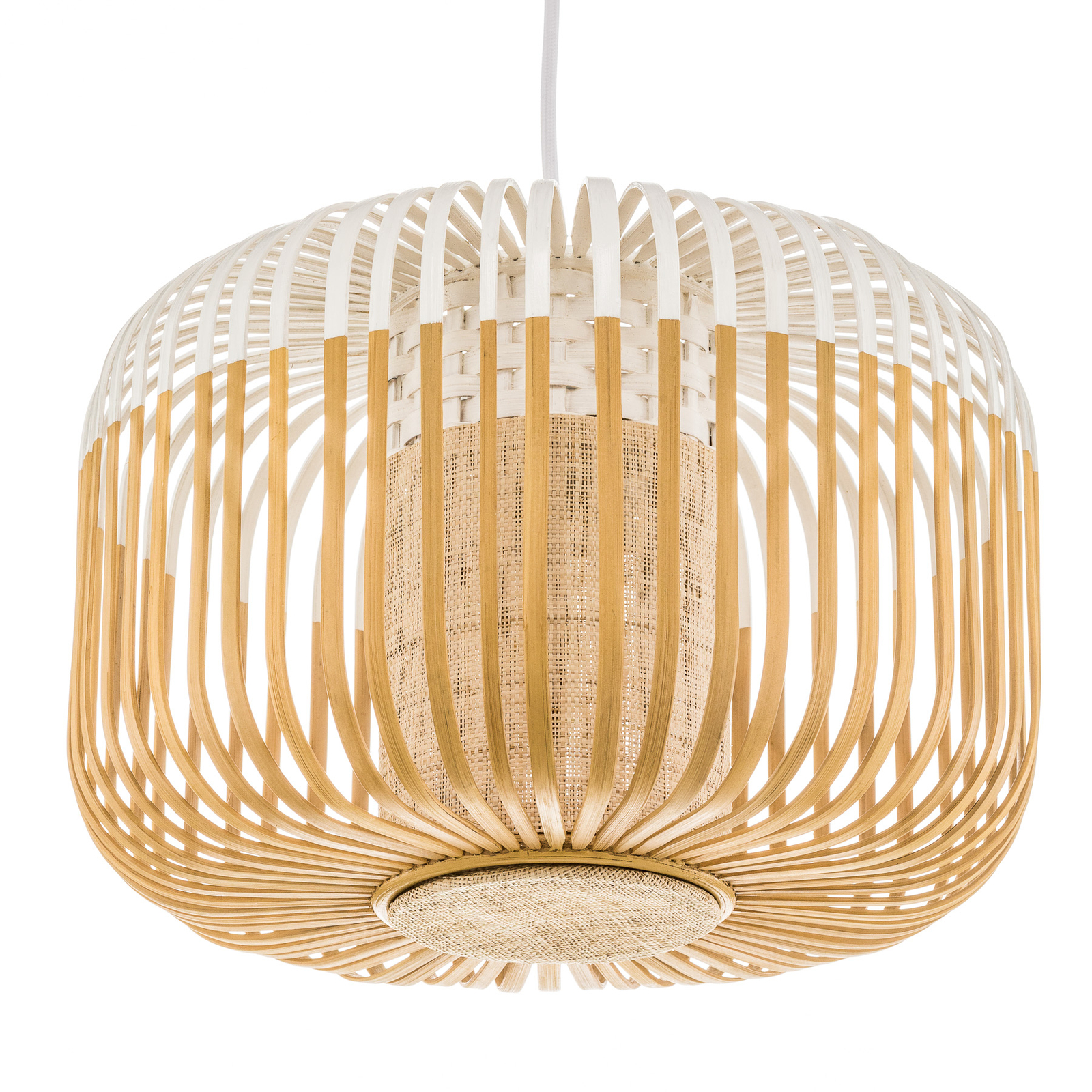 Forestier Bamboo Light S висяща лампа 35 cm бяла