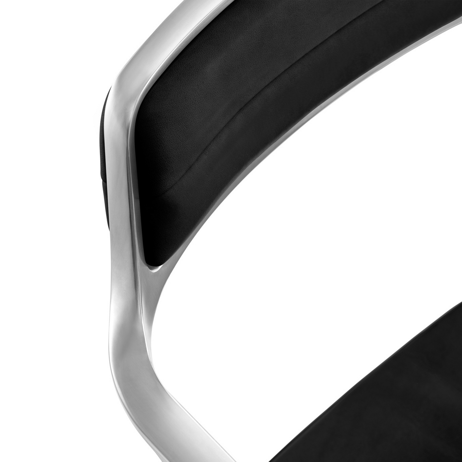 Vipp452 Swivel irodai szék, fekete, bőr/alumínium – Vipp