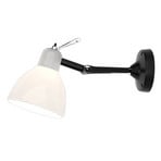 Luxy H0 Glam wall light, black/white, glass - Rotaliana